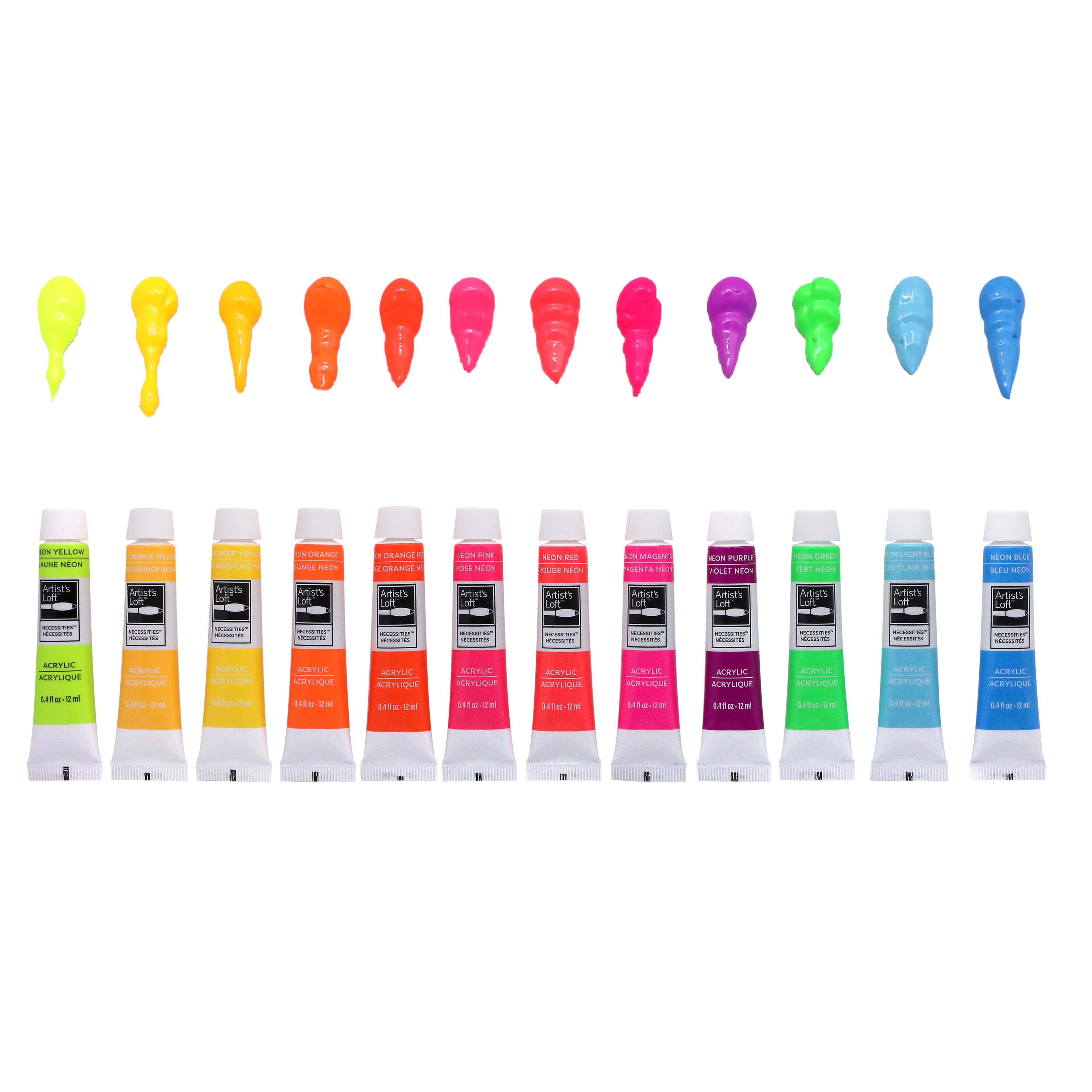 12 Color Neon Acrylic Paint Set by Artist&#x27;s Loft&#x2122; Necessities&#x2122;