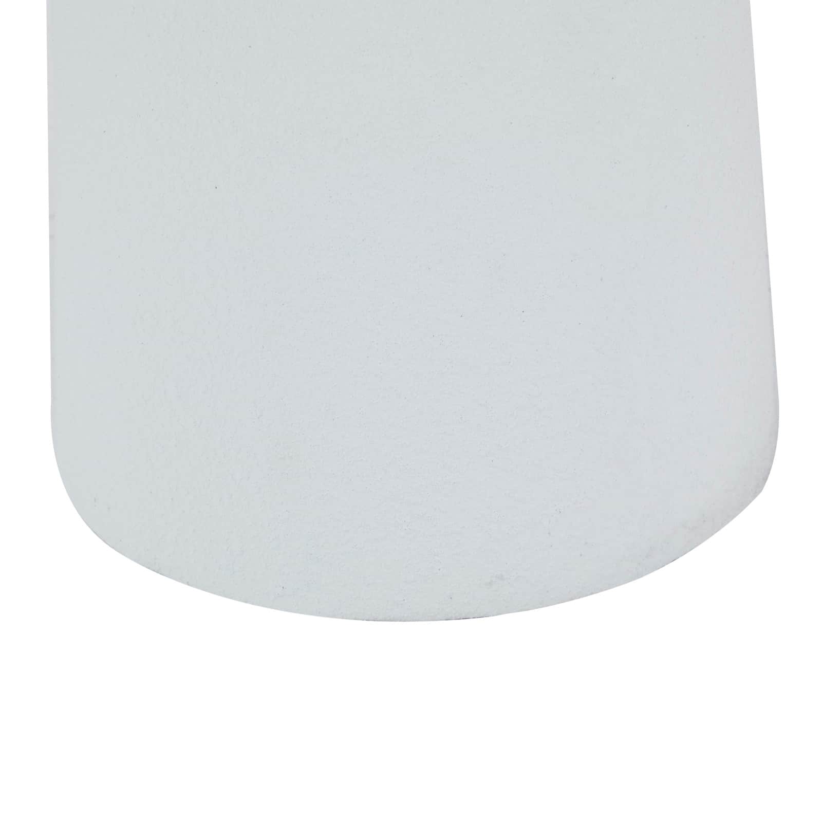 White Contemporary Garden Stool, 17" x 17" x 18"