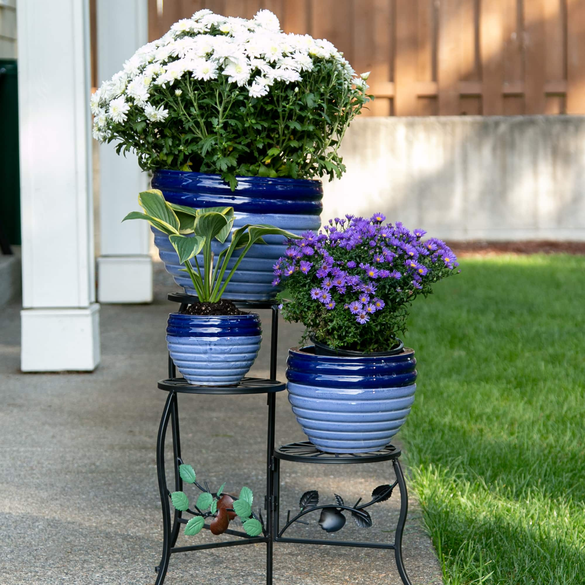 Duo Blue Tone Planter Set