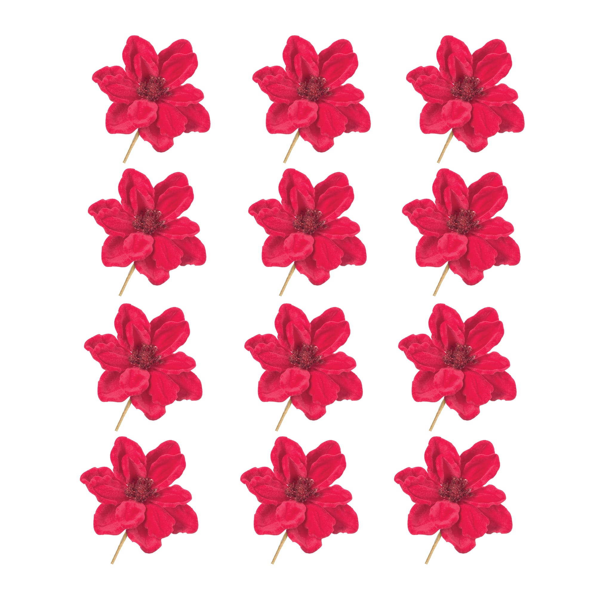 Red Anemone Flower Stems, 12ct.