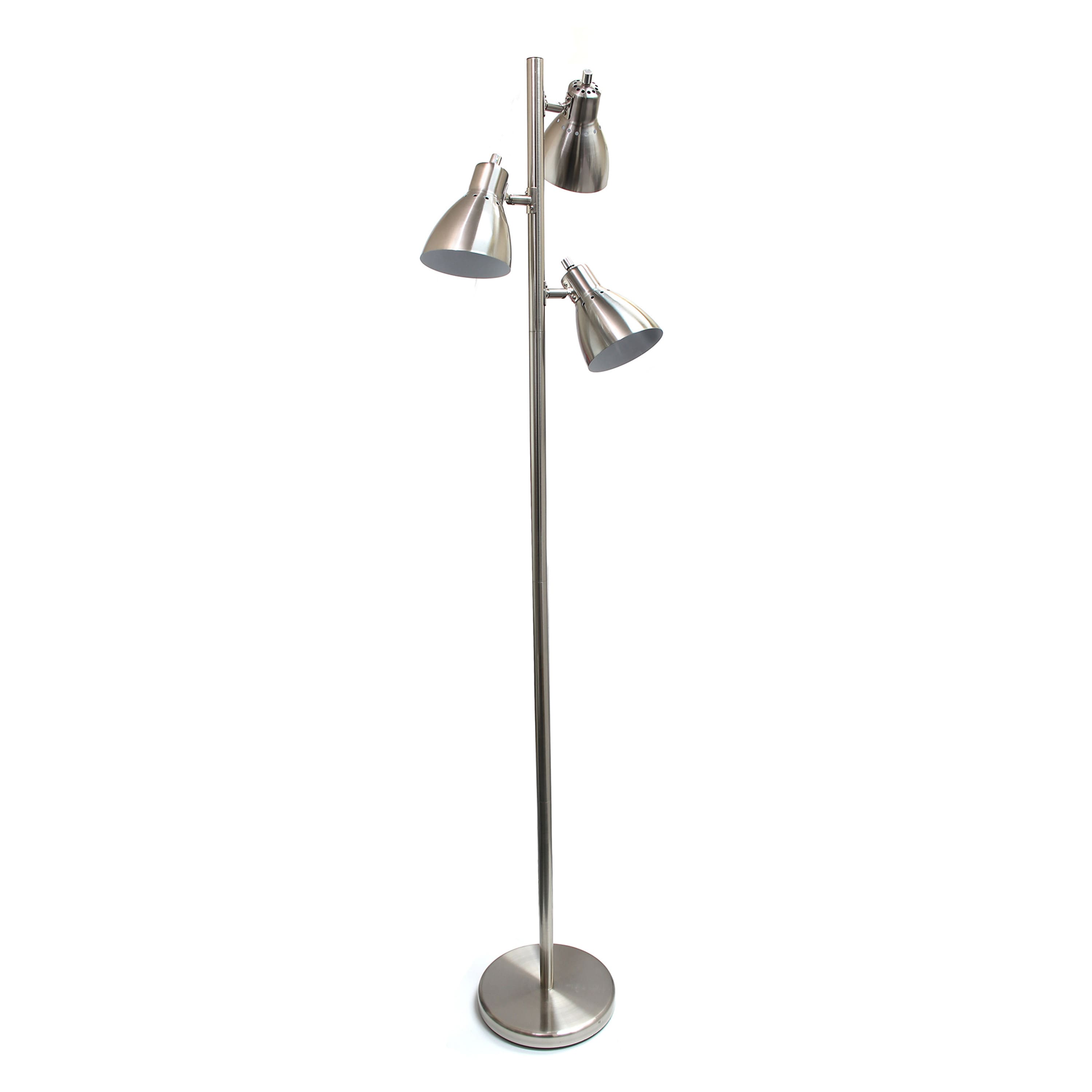 Simple Designs 64" Metal 3-Light Tree Floor Lamp