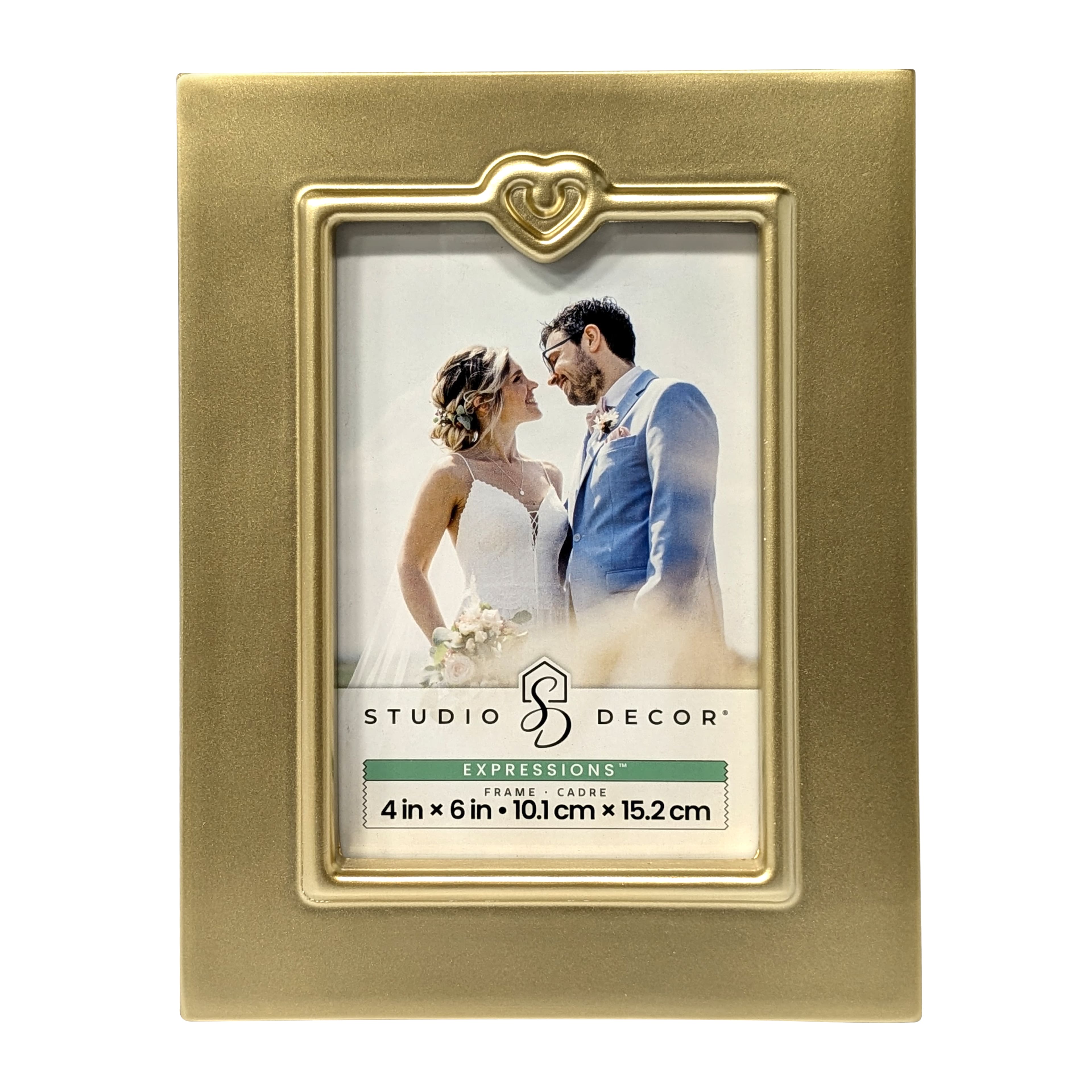 6 Pack: Expressions&#x2122; Gold Frame with Heart Icon by Studio D&#xE9;cor&#xAE;