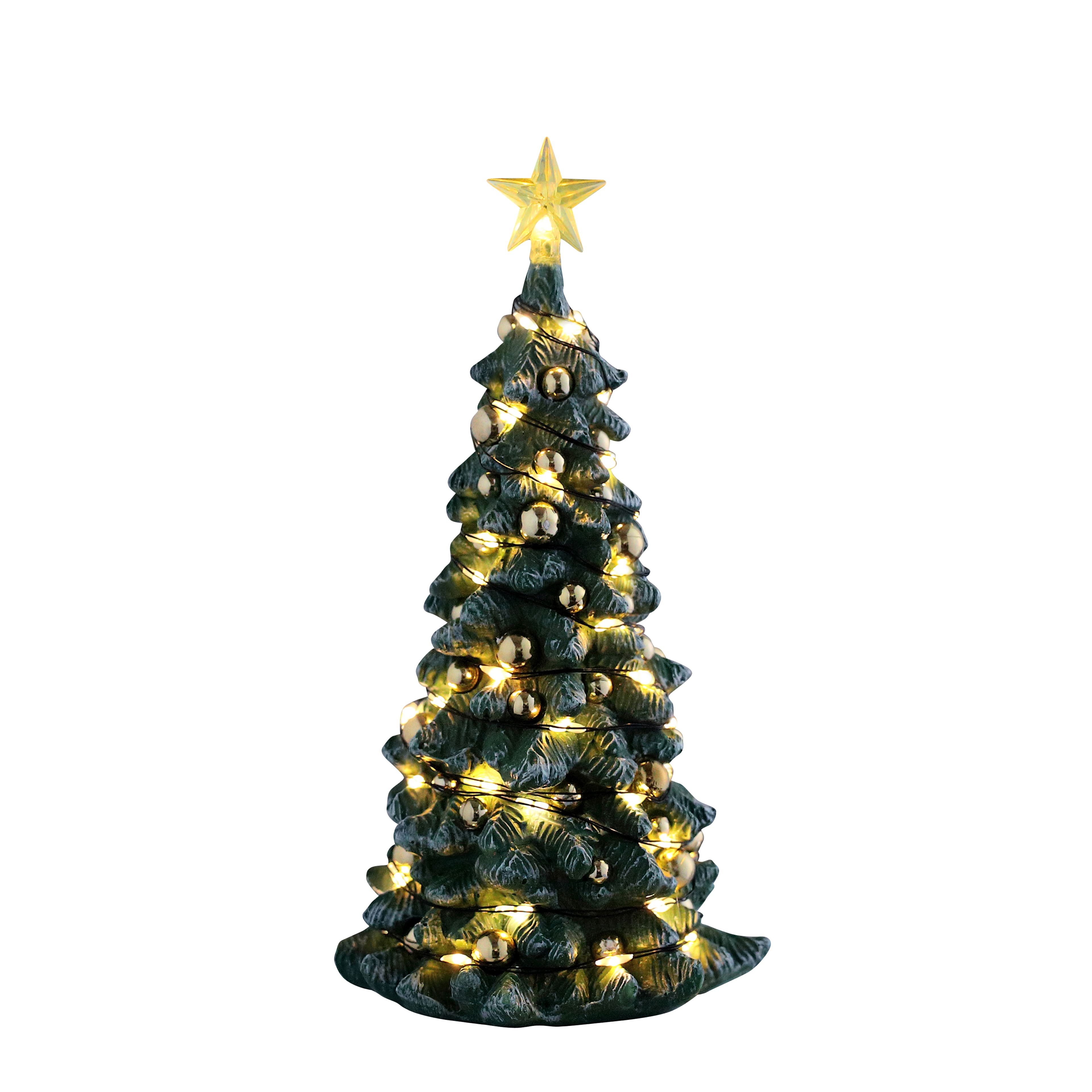 Lemax&#xAE; Snowy Christmas Tree with Clear Lights
