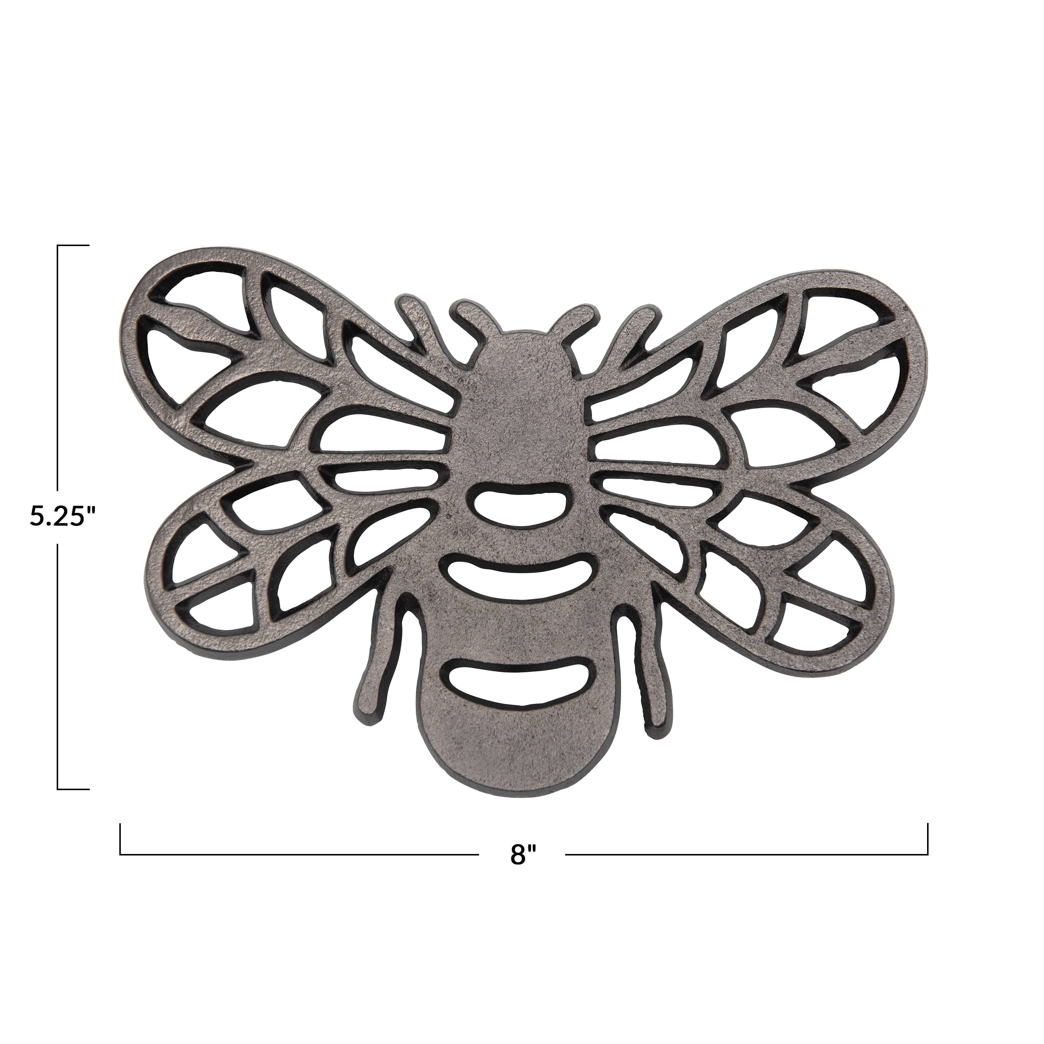 Hello Honey&#xAE; 8&#x22; Aluminum Trivet with Butterfly Design