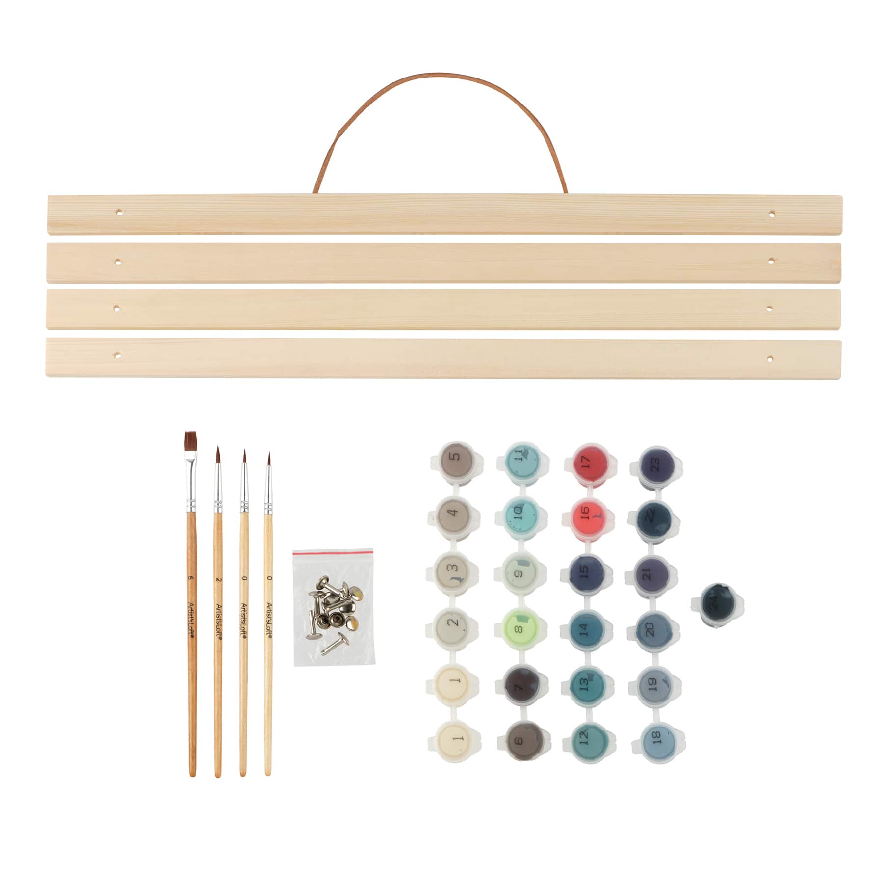 16&#x22; x 20&#x22; Woman with Lantern Paint-by-Number Kit with Wood Display Hanger by Artist&#x27;s Loft&#xAE;