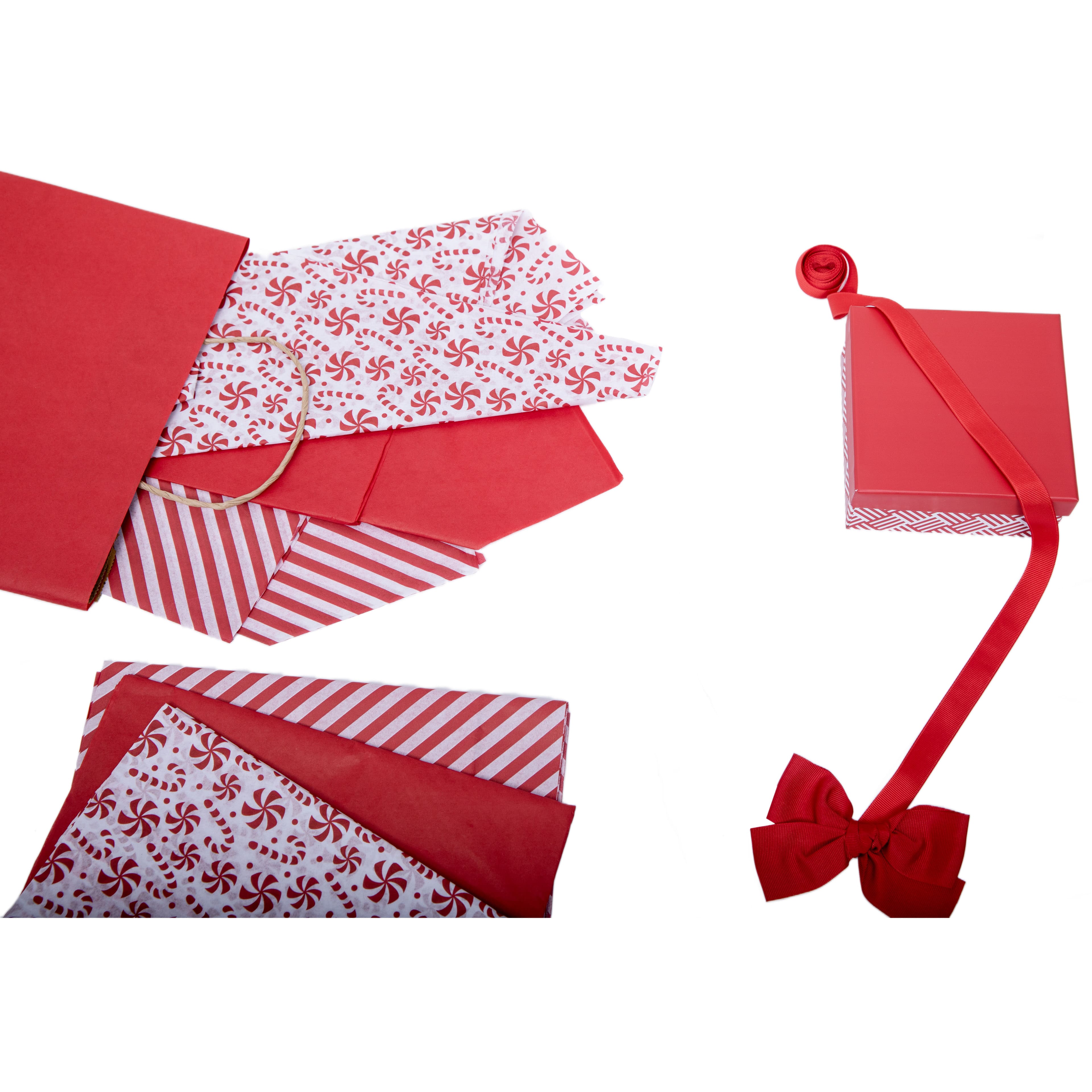 Red Peppermint Christmas Tissue Paper, 36ct. by Celebrate It&#x2122;