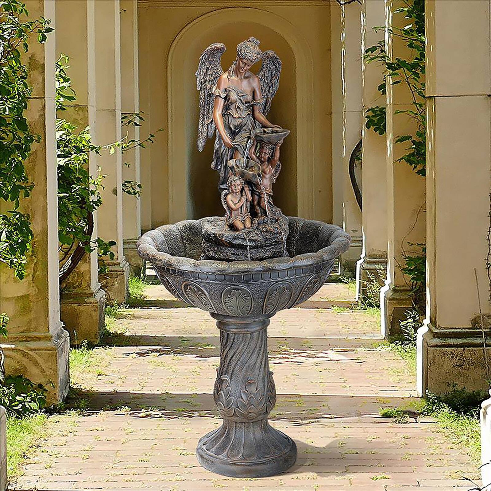 Design Toscano 3.9ft. Heavenly Moments Angel Sculptural Fountain