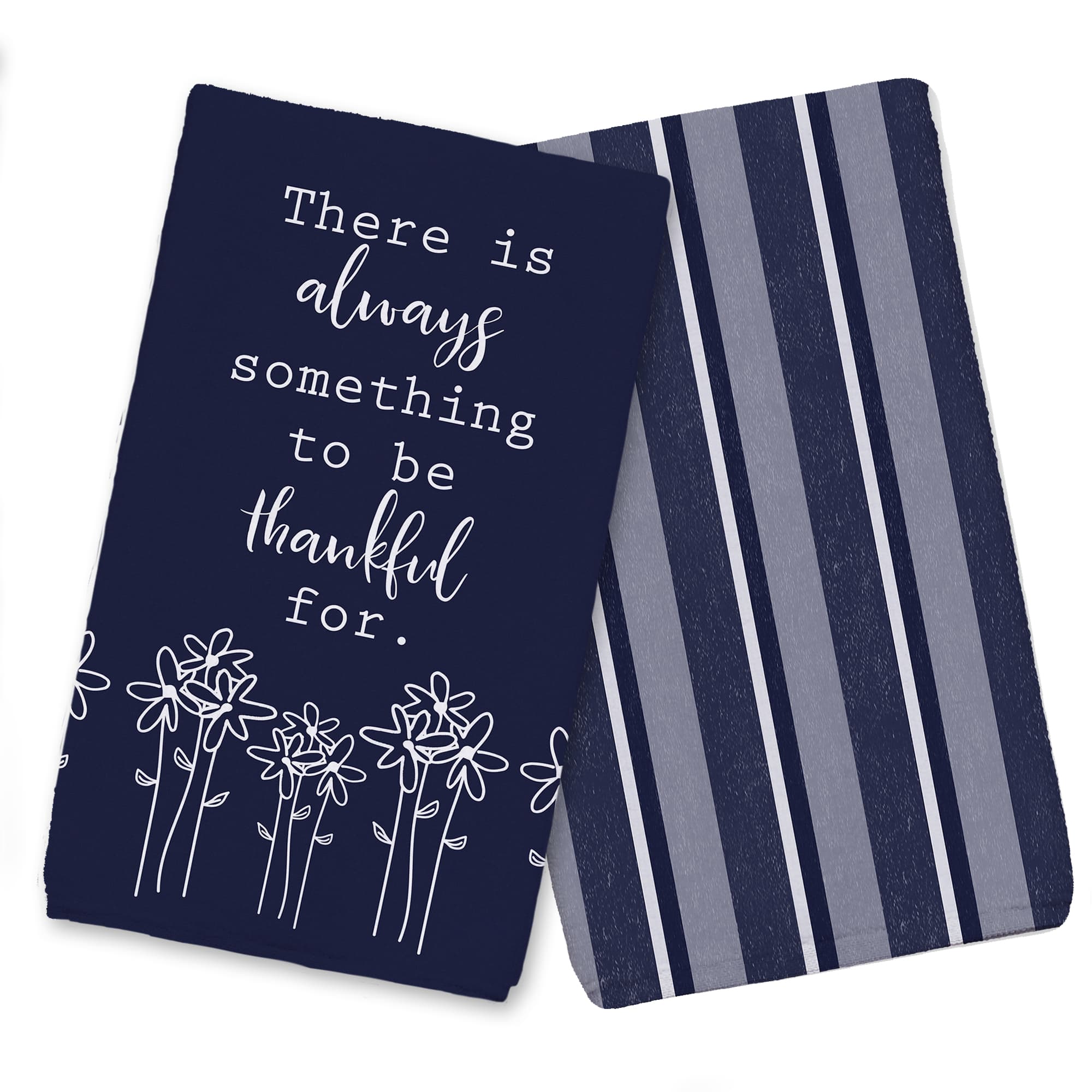 Be Thankful Florals 16" x 25" Tea Towel Set of 2