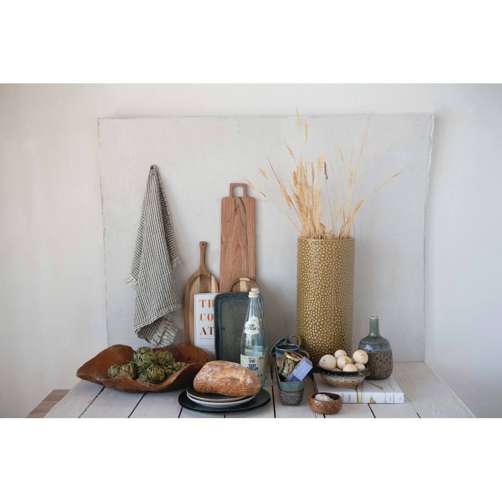 Hello Honey® 19.5" Decorative Hand-Carved Teakwood Bowl