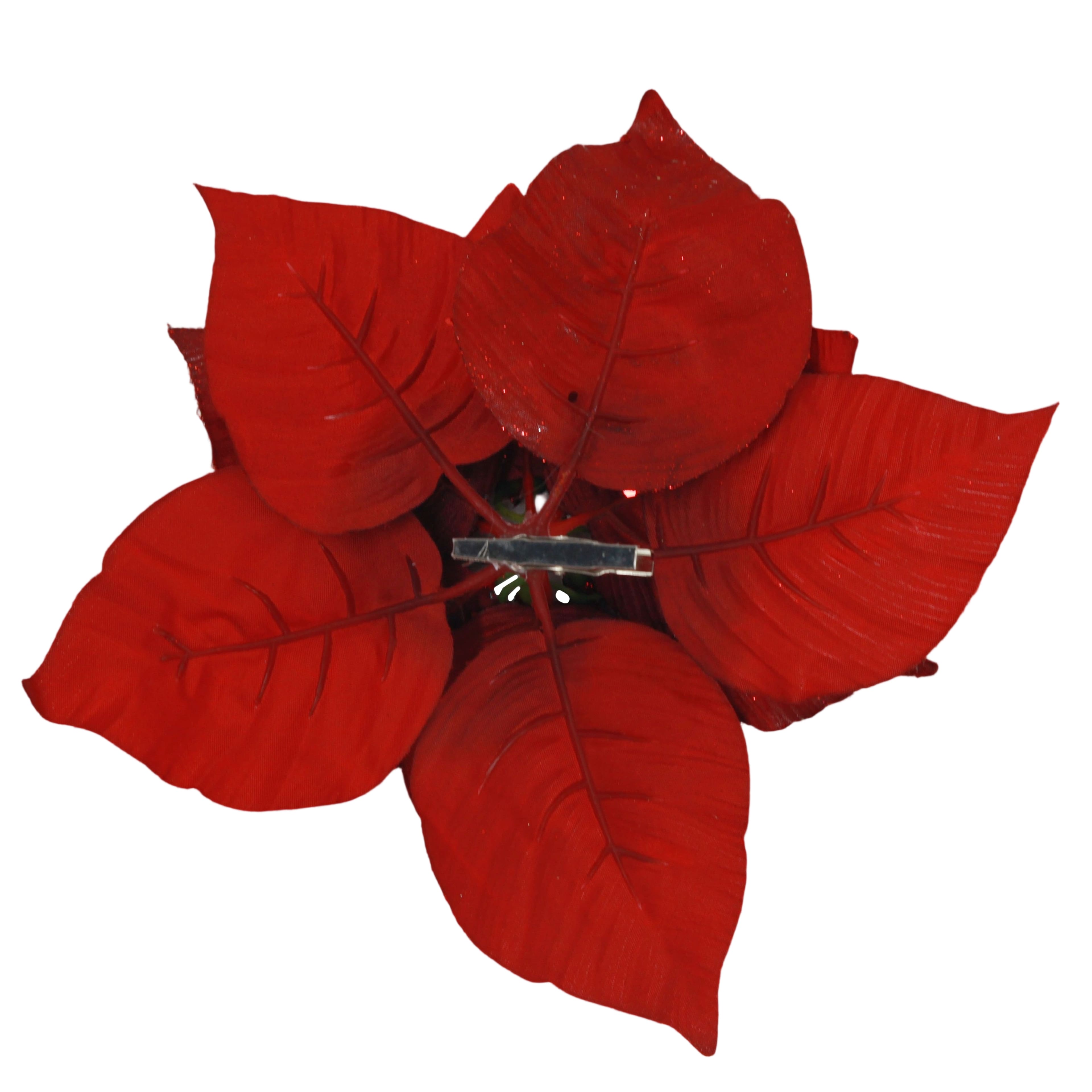 9.5&#x22; Poinsettia Clip Floral Accent by Ashland&#xAE;