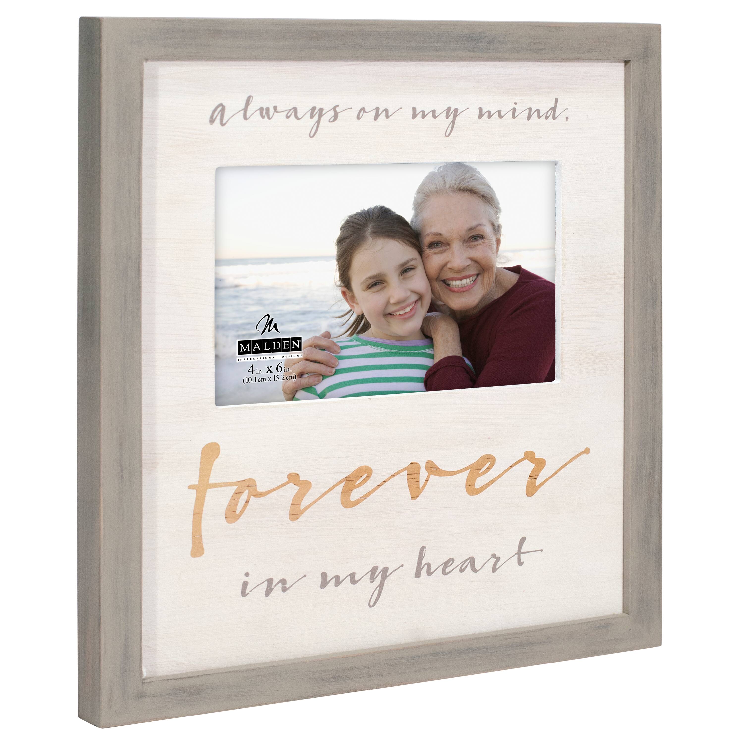 Malden International Designs Always on my Mind, Forever in my Heart 4&#x22; x 6&#x22; Remembrance Frame