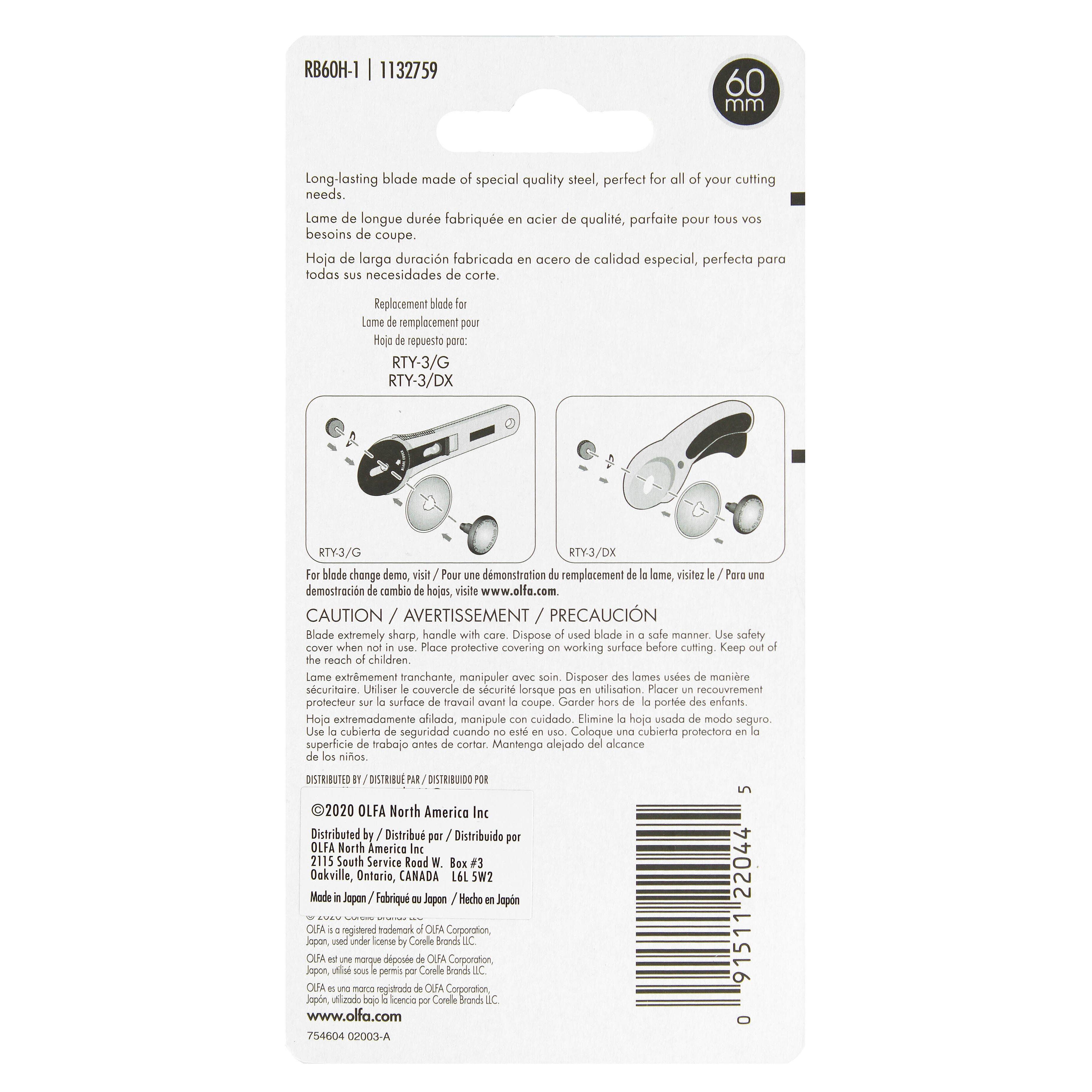 OLFA 60mm Rotary Cutter with Endurance Blade – Lasting Precision