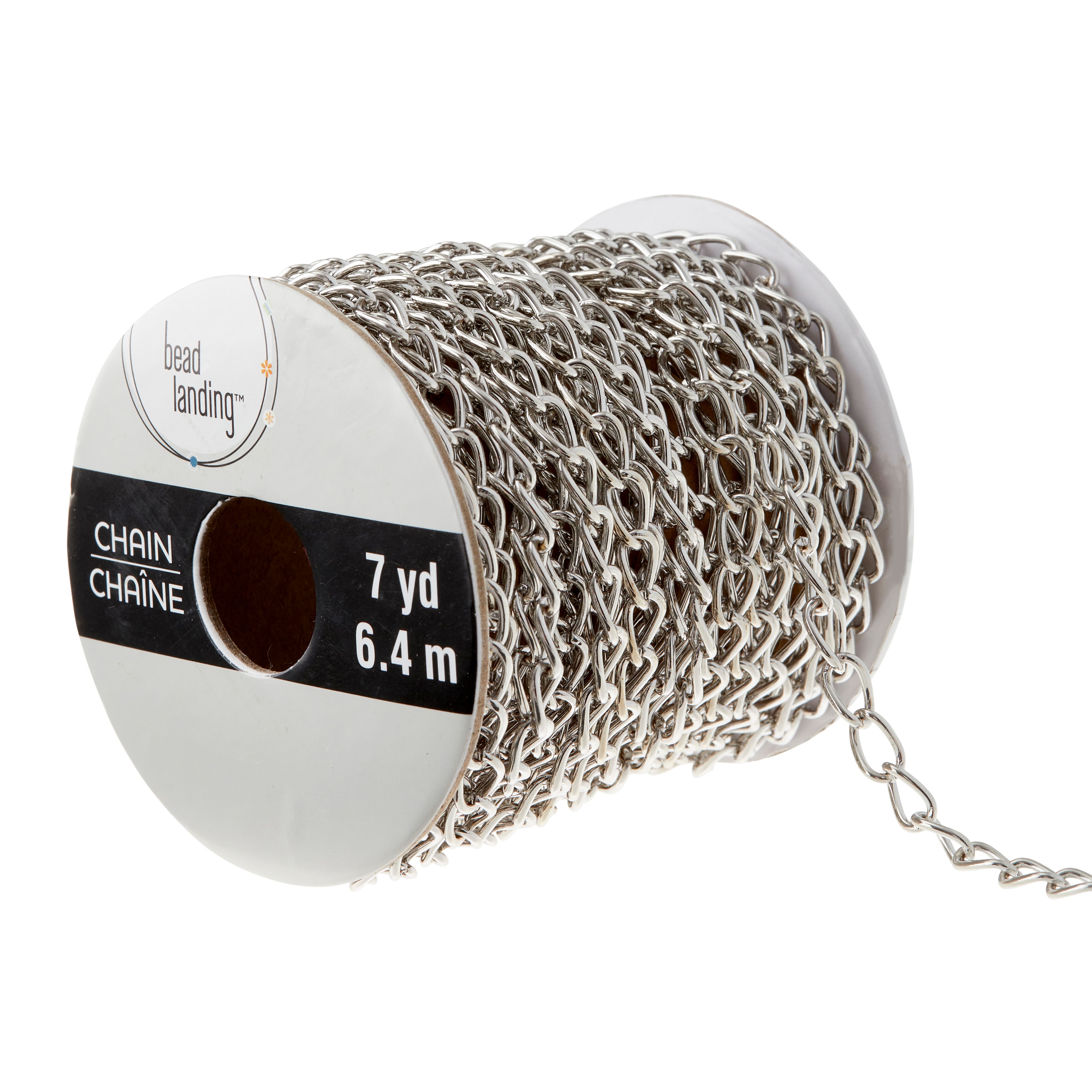 6 Pack: 7yd. Rhodium Curb Chain Spool by Bead Landing™