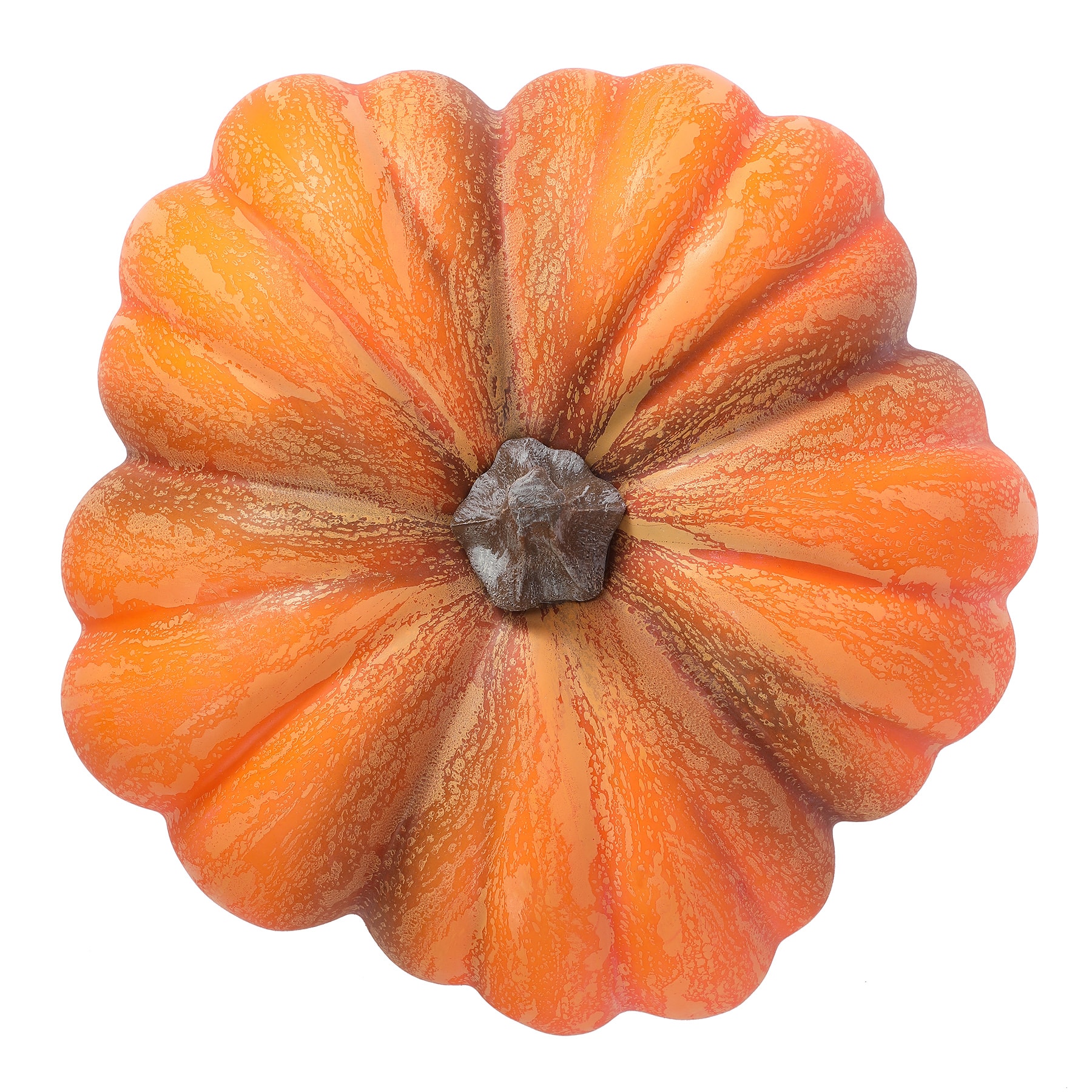11.5&#x22; Dark Orange &#x26; Green Decorative Pumpkin by Ashland&#xAE;