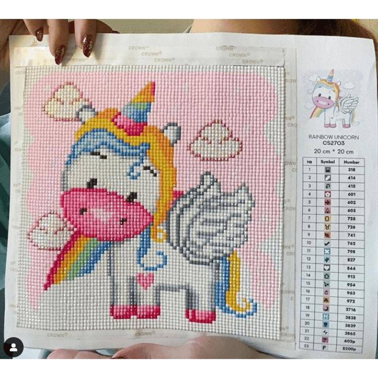 Crafting Spark Rainbow Unicorn Diamond Painting Kit