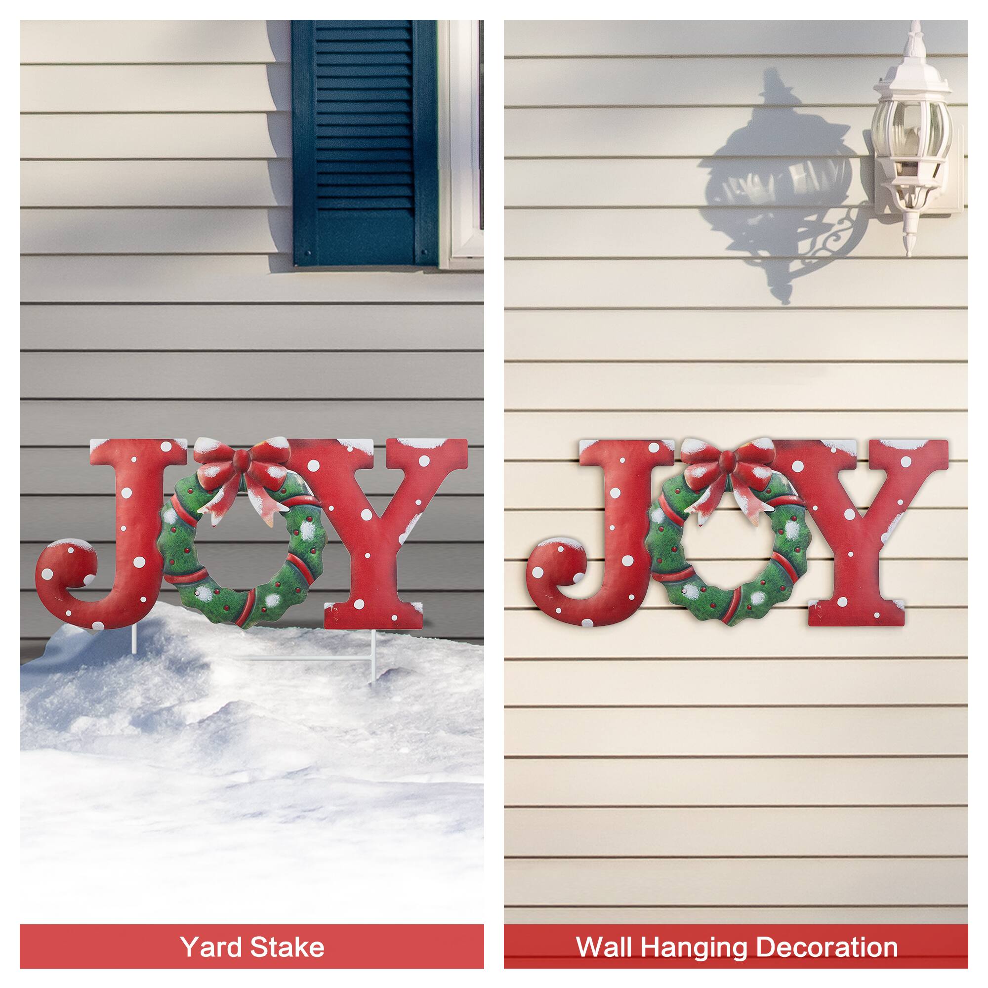 Glitzhome&#xAE; 2ft. Joy Metal Yard Stake
