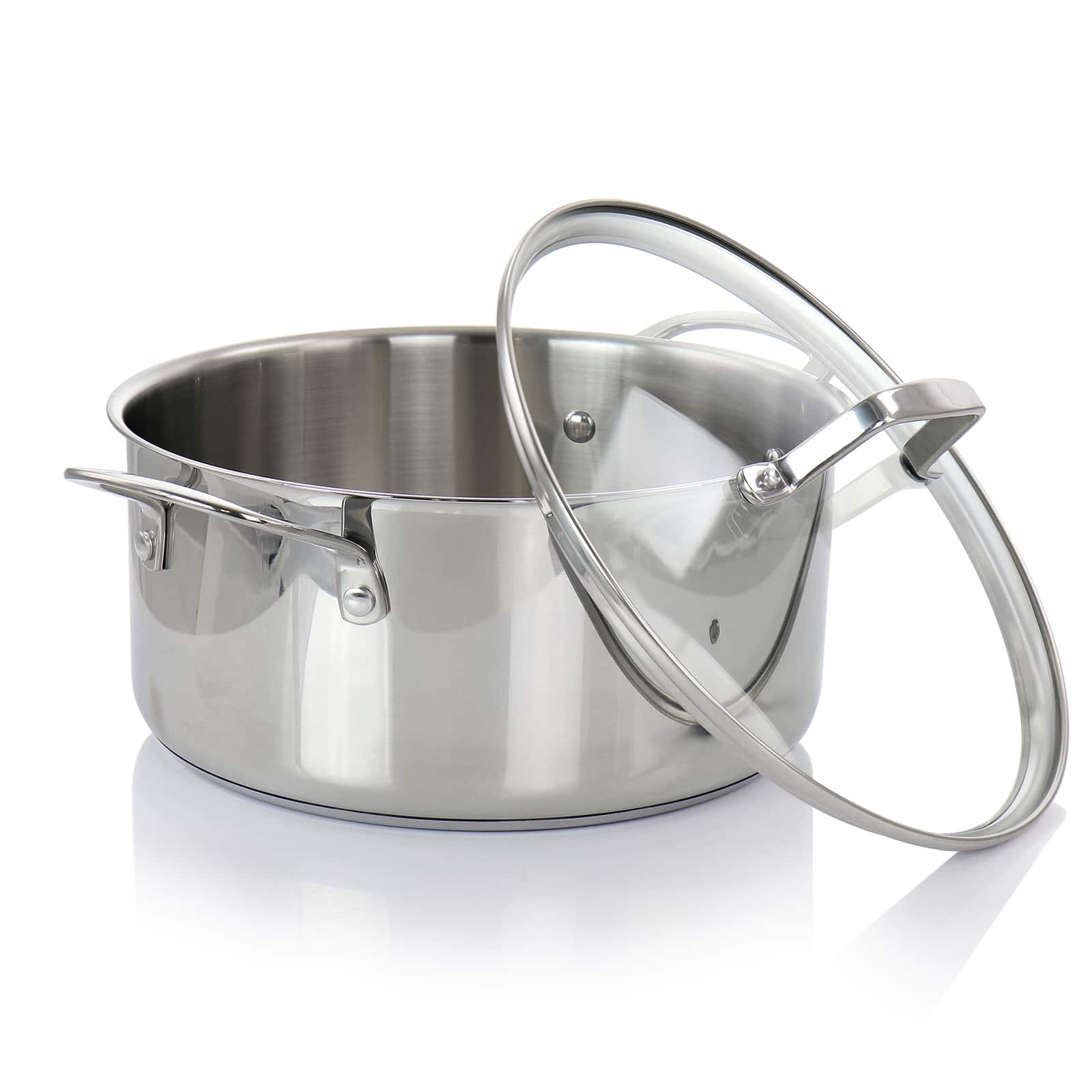 Martha Stewart 5qt. Stainless Steel Dutch Oven with Vented Glass Lid ...