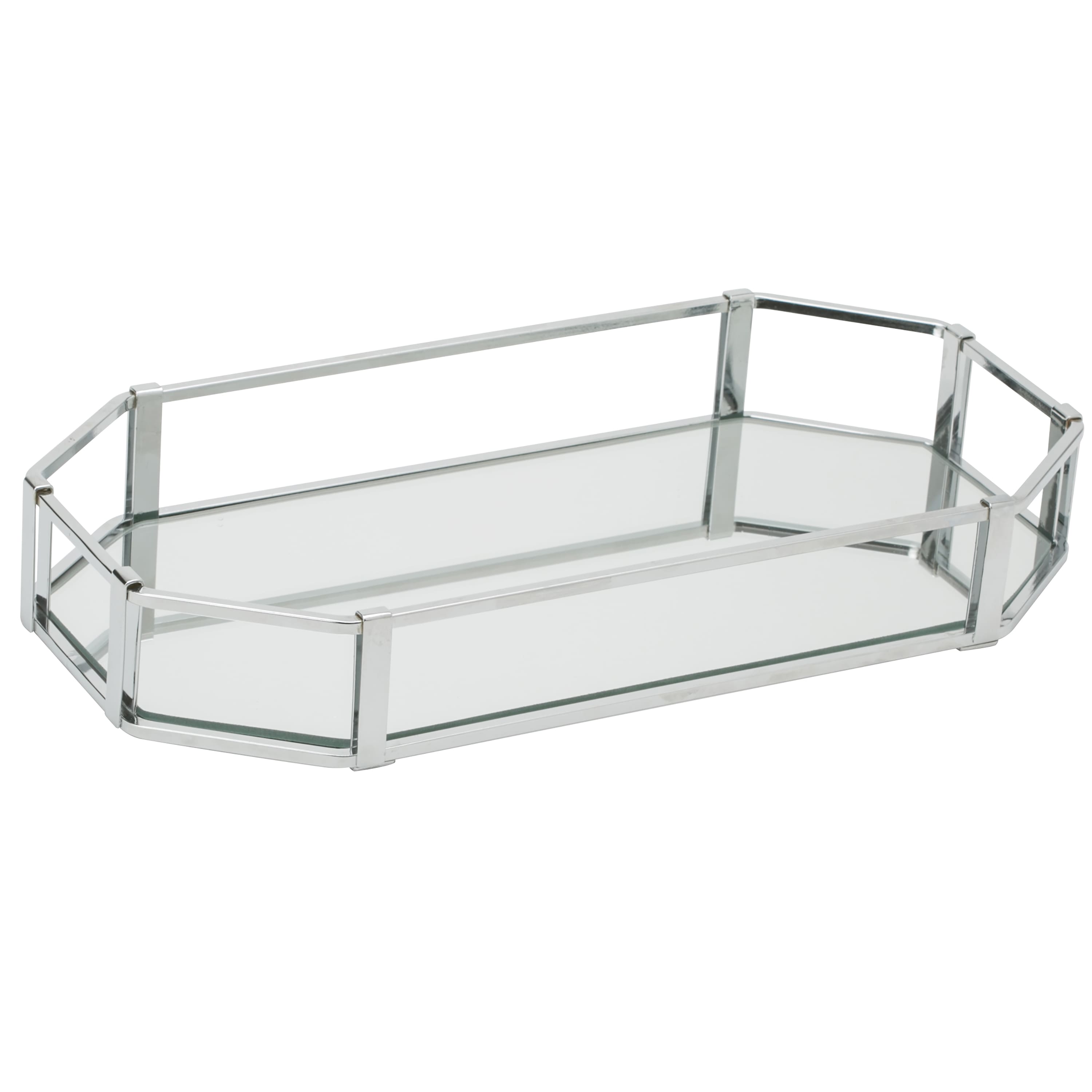 Home Details Octangular Mirrored Vanity Tray