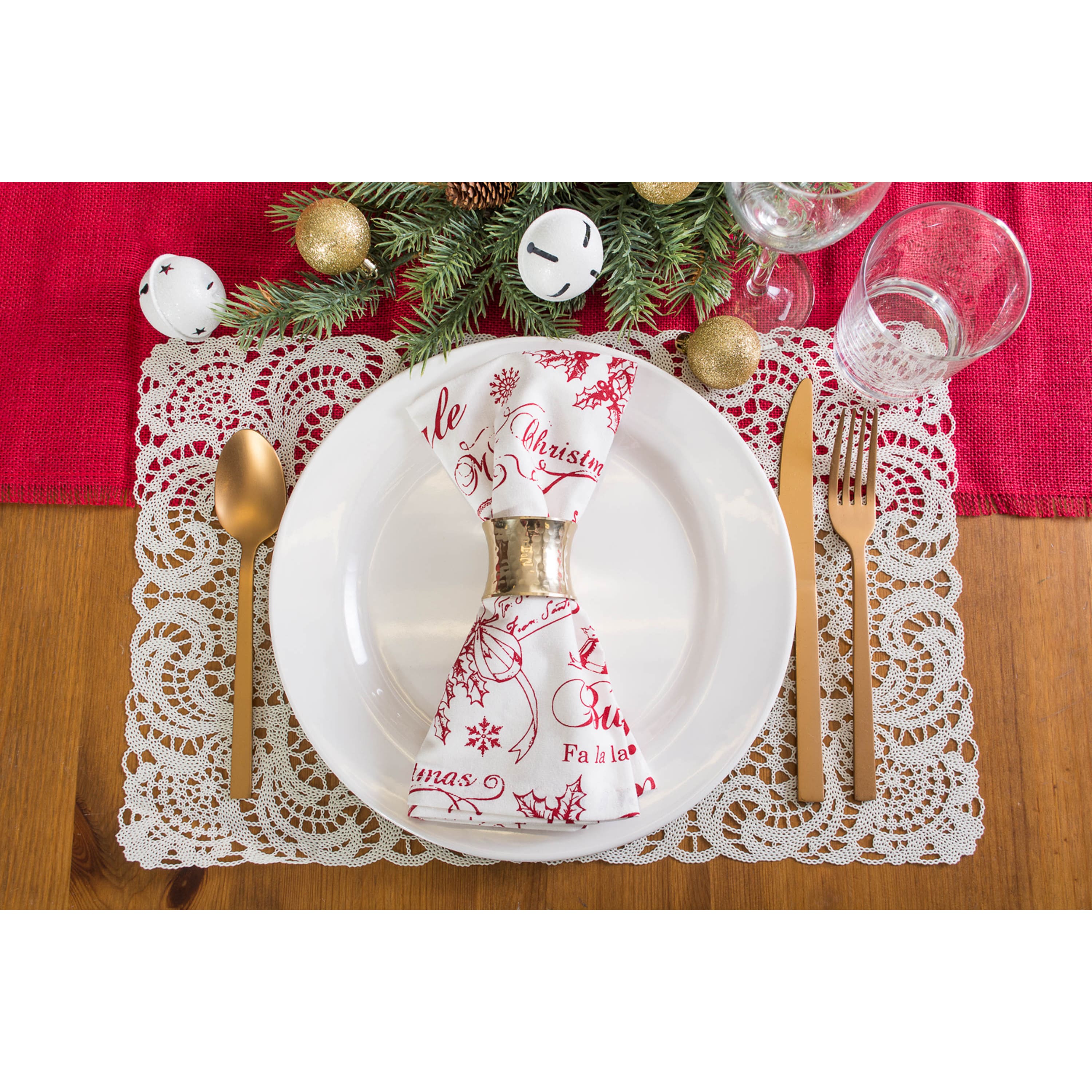 DII&#xAE; Vintage Christmas Print Napkins, 6ct.