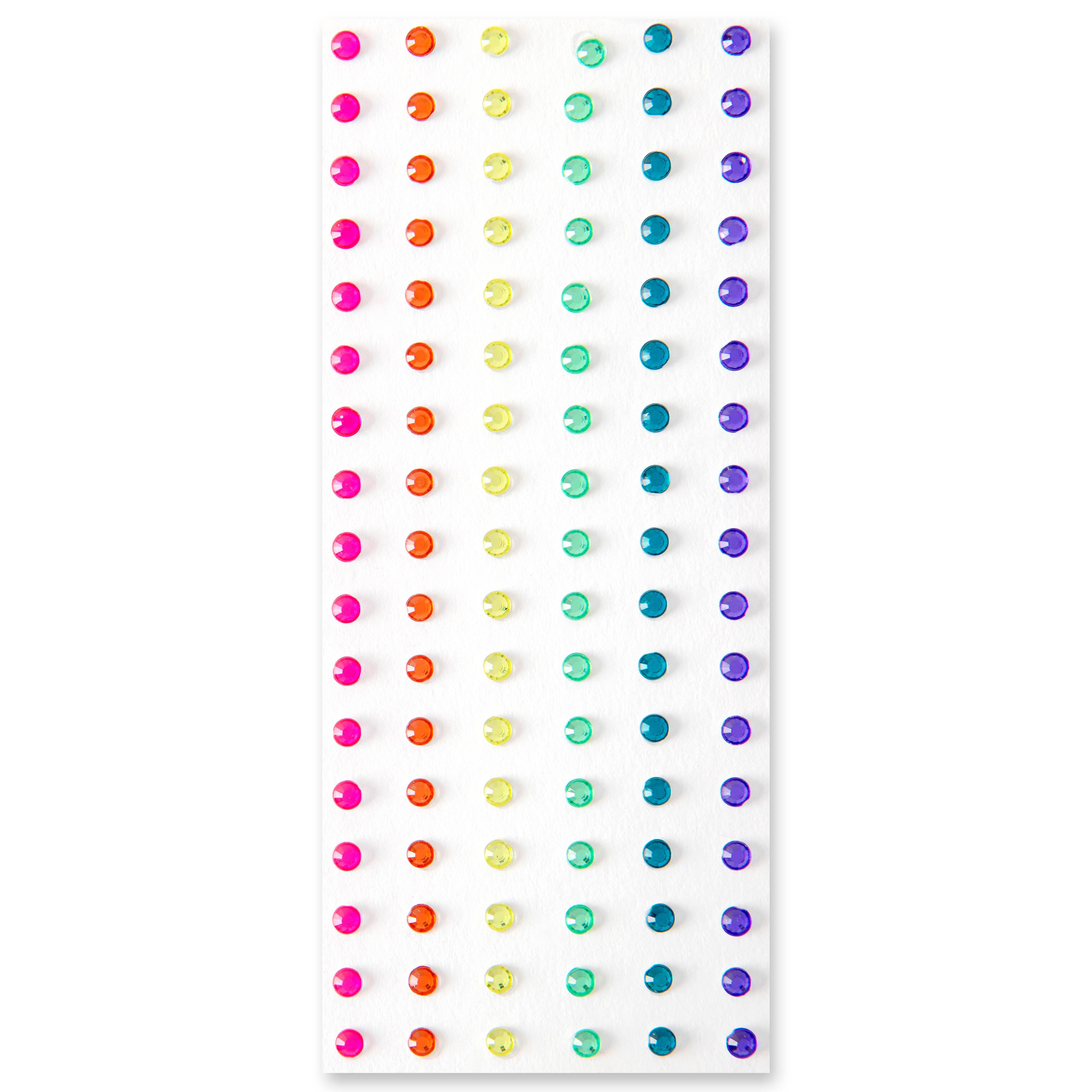 12 Packs: 102 ct. (1,224 total) Multicolored Rhinestone Stickers by Recollections™