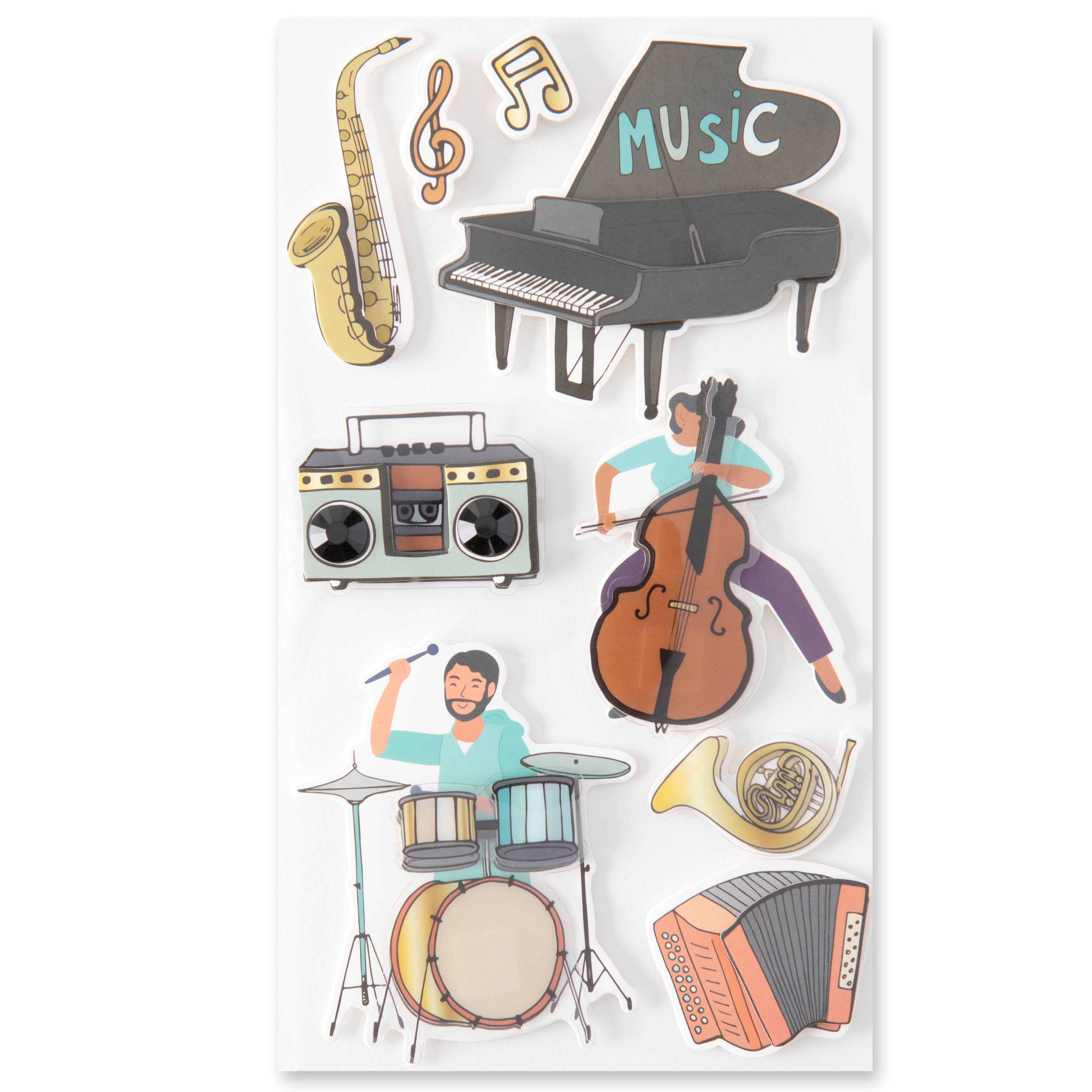 Playing Music Dimensional Stickers by Recollections™