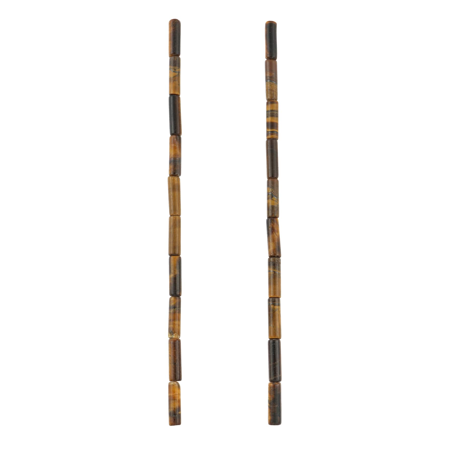 Yellow Tiger&#x27;s Eye Tube Beads by Bead Landing&#x2122;