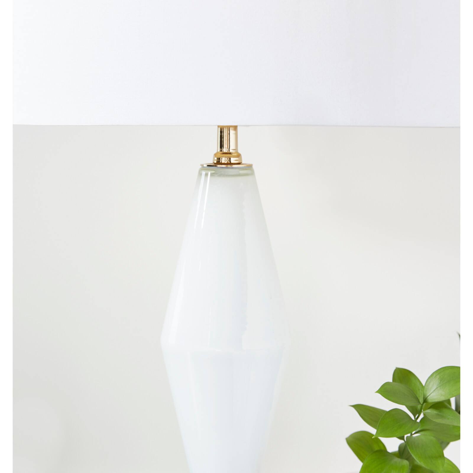 31" Gold Glass Transitional Table Lamp