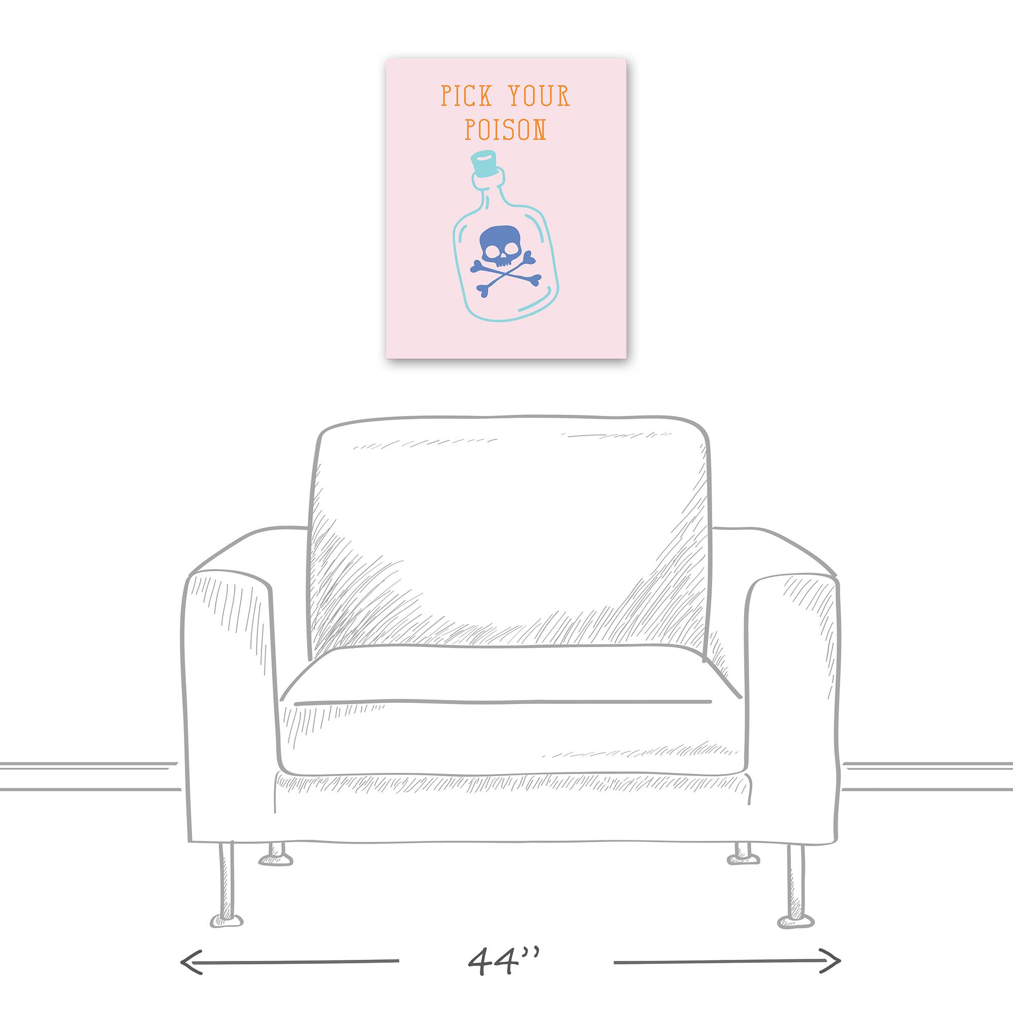 Pick Your Poison Bottle Canvas Wall Art