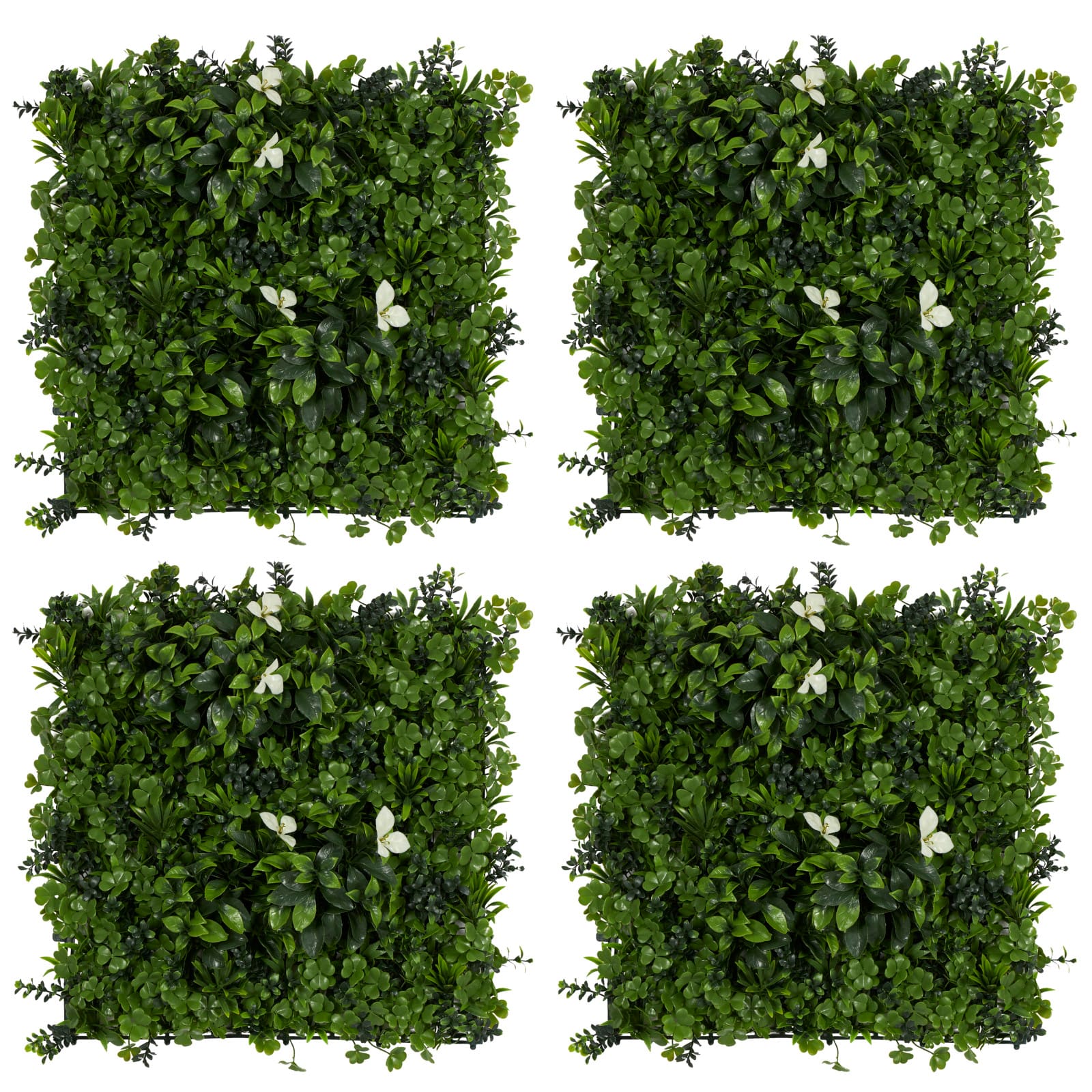Green Faux Foliage Square Set