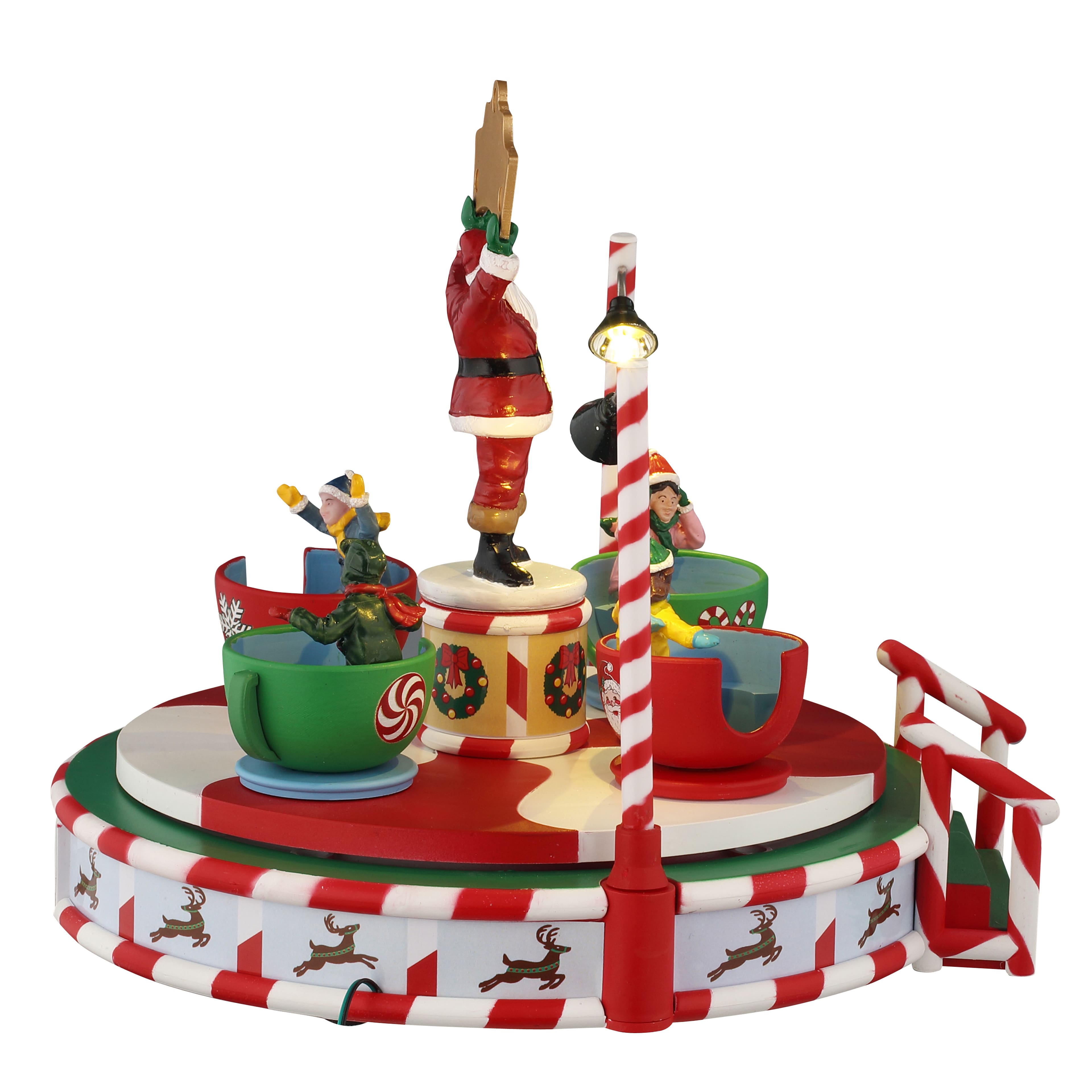 Lemax&#xAE; Carnival Santa&#x27;s Peppermint Teacup Spinner