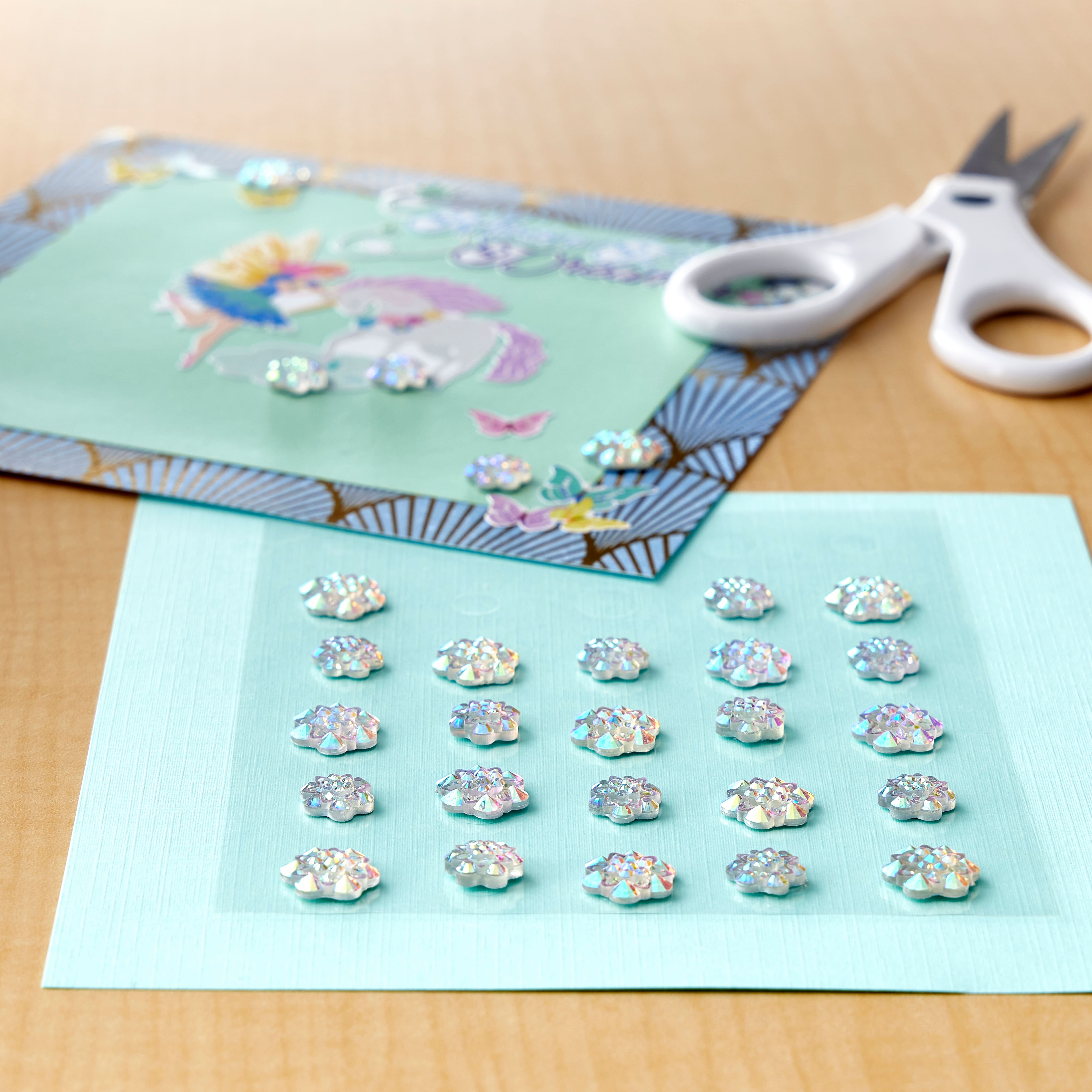 12 Packs: 30 ct. (360 total) Clear Iridescent Florette Bling Stickers by Recollections™