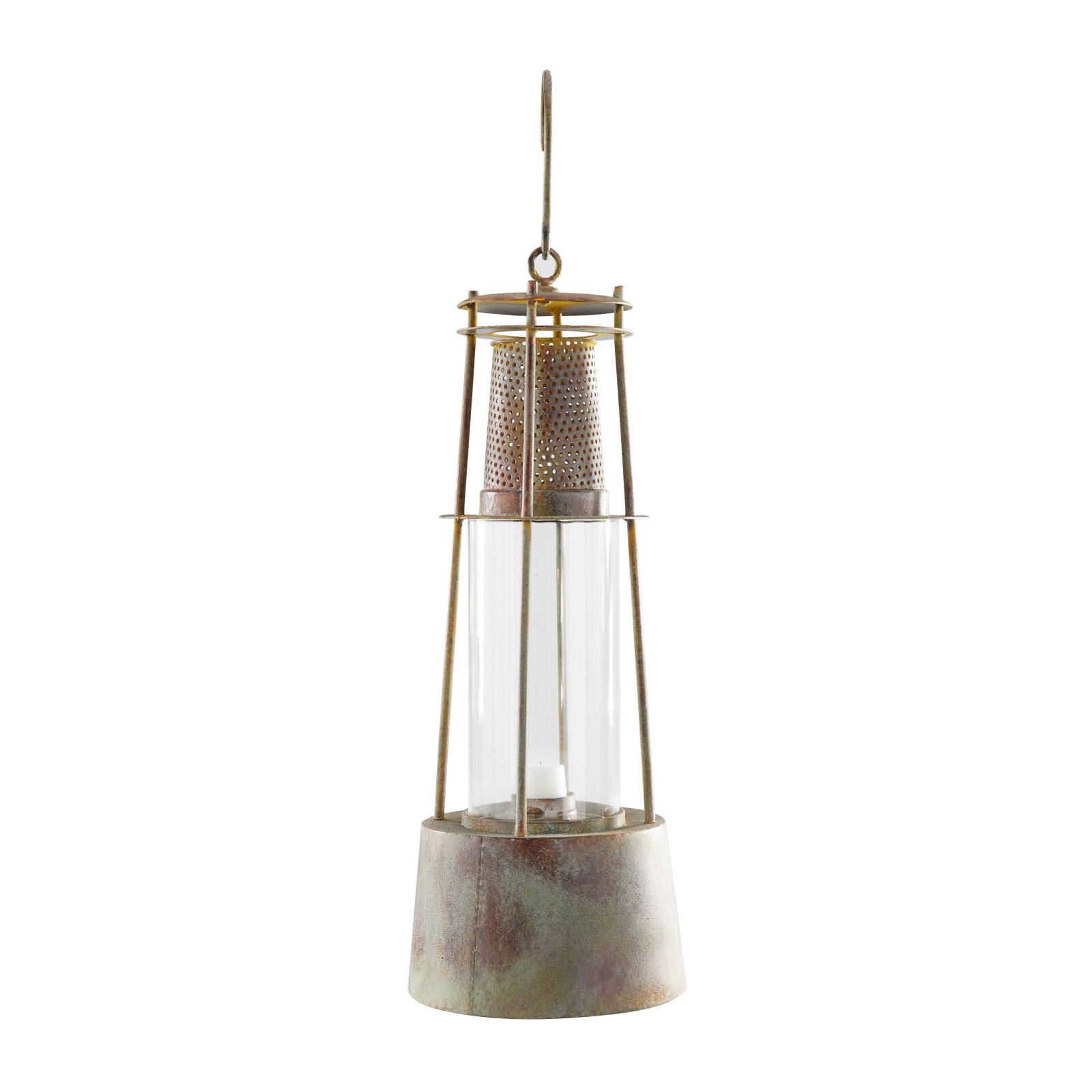 Brown Metal Rustic Lantern, 23 x 9 x 9 By Ivory And Iris