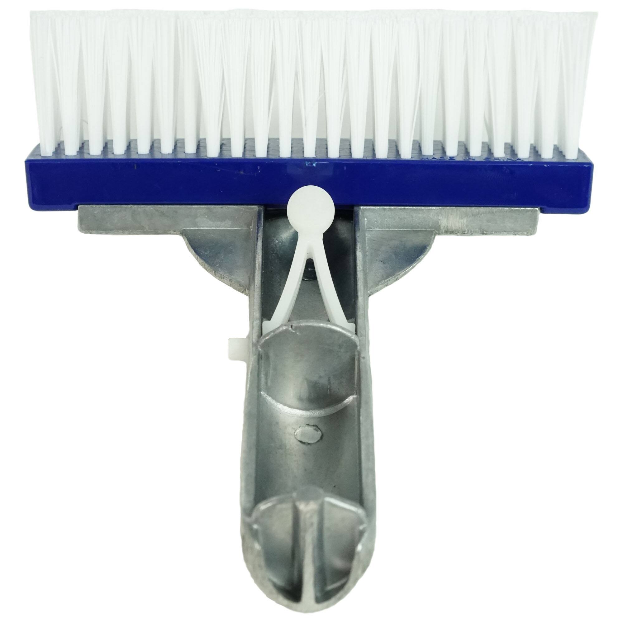 Pool Central 5.5" Blue Swimming Pool Bristle Brush Head with Handle