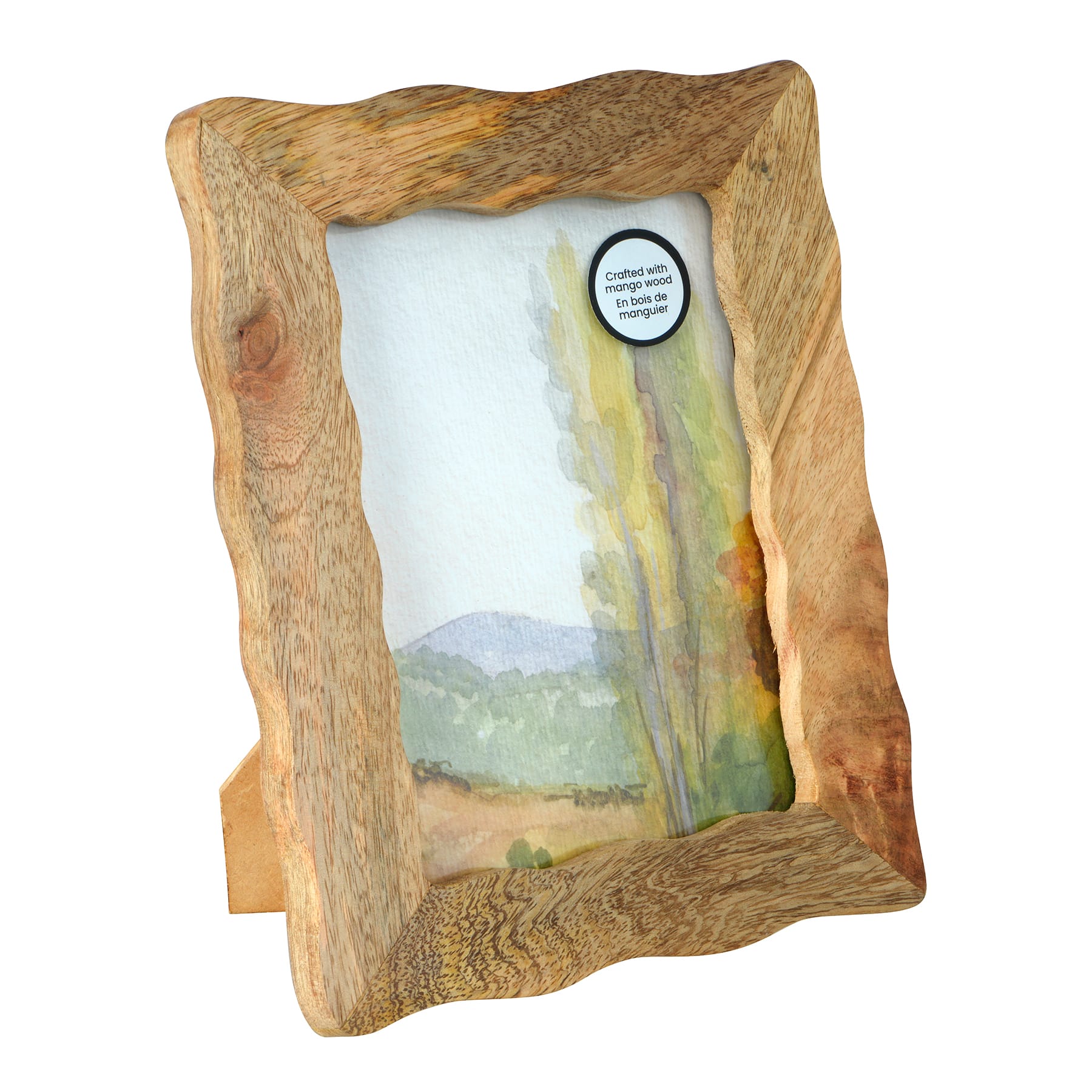 5&#x22; x 7&#x22; Natural Brown Wave Wood Tabletop Frame, Atelier by Studio D&#xE9;cor&#xAE;