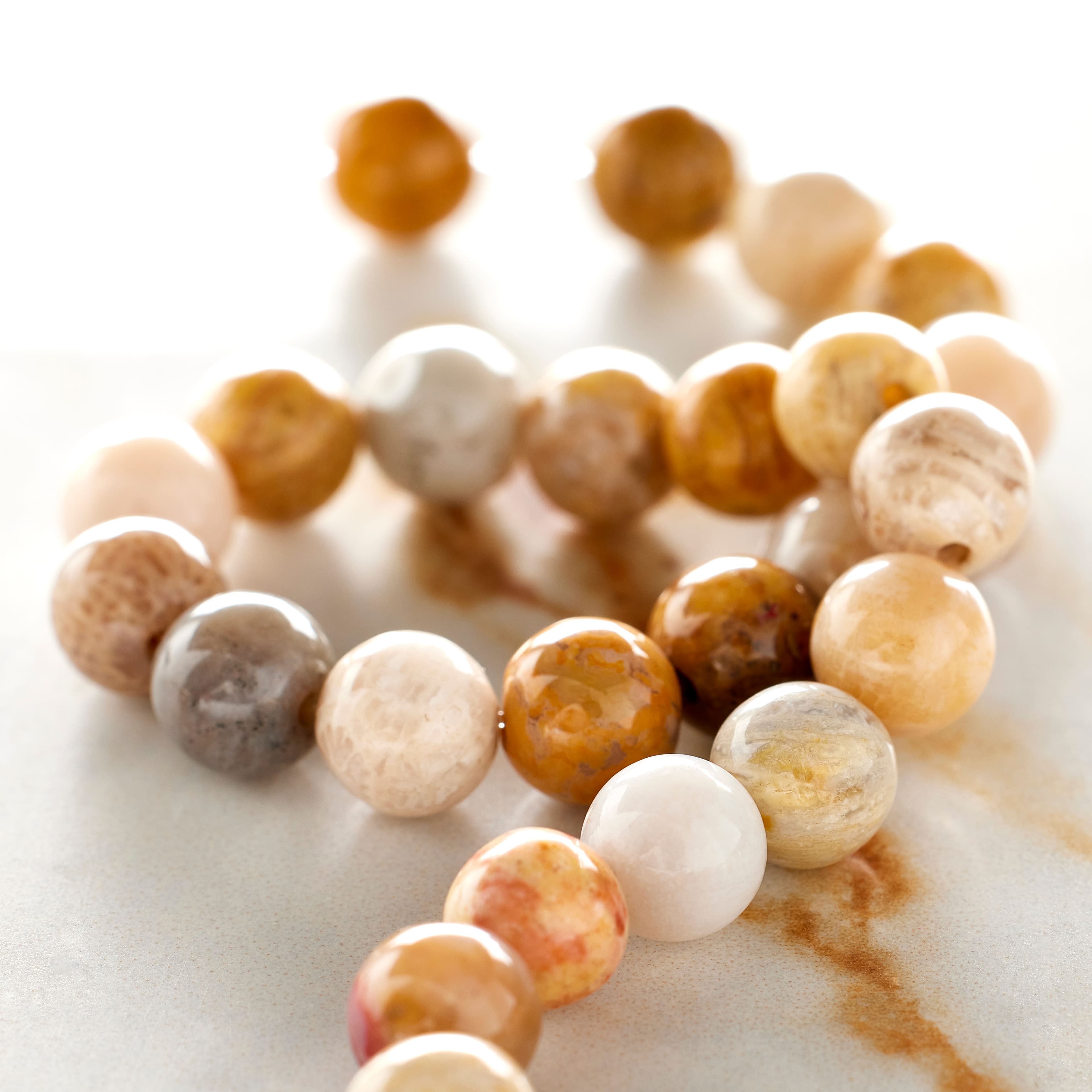 Bamboo Coral Round Beads, 6mm by Bead Landing™