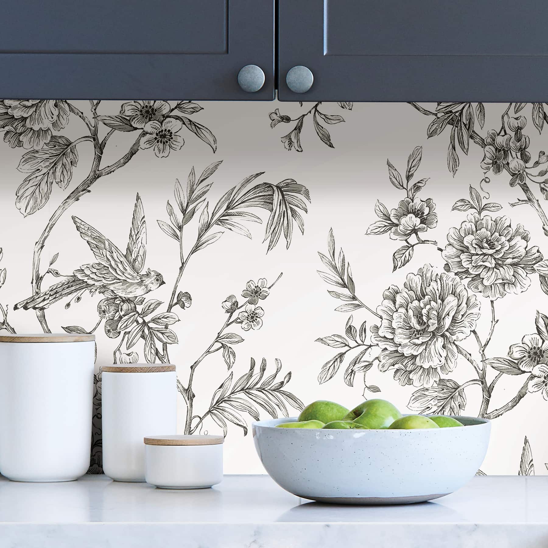 NuWallpaper Charcoal Longwood Peel &#x26; Stick Wallpaper