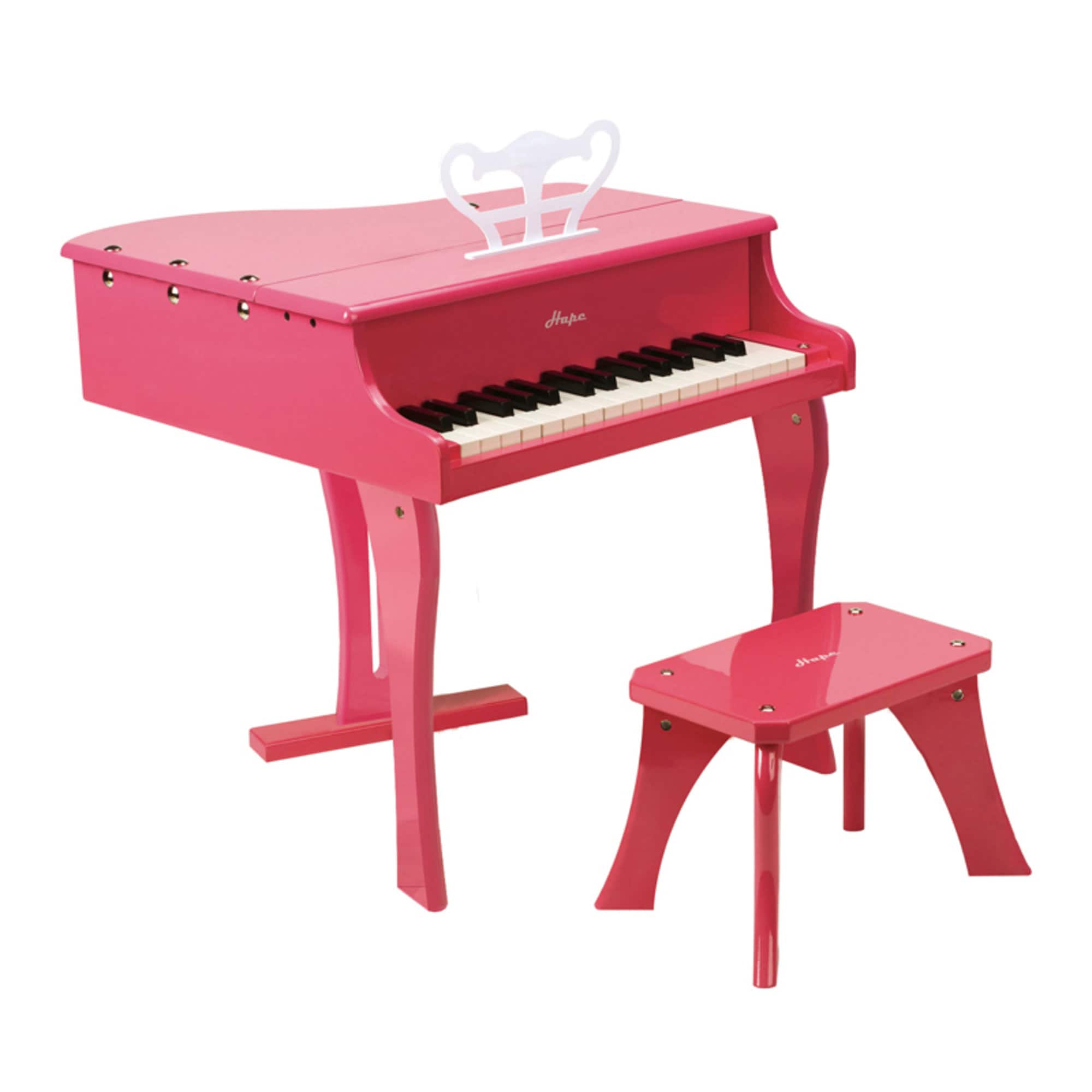 Hape Happy Grand Piano Pink Wooden Musical Instrument