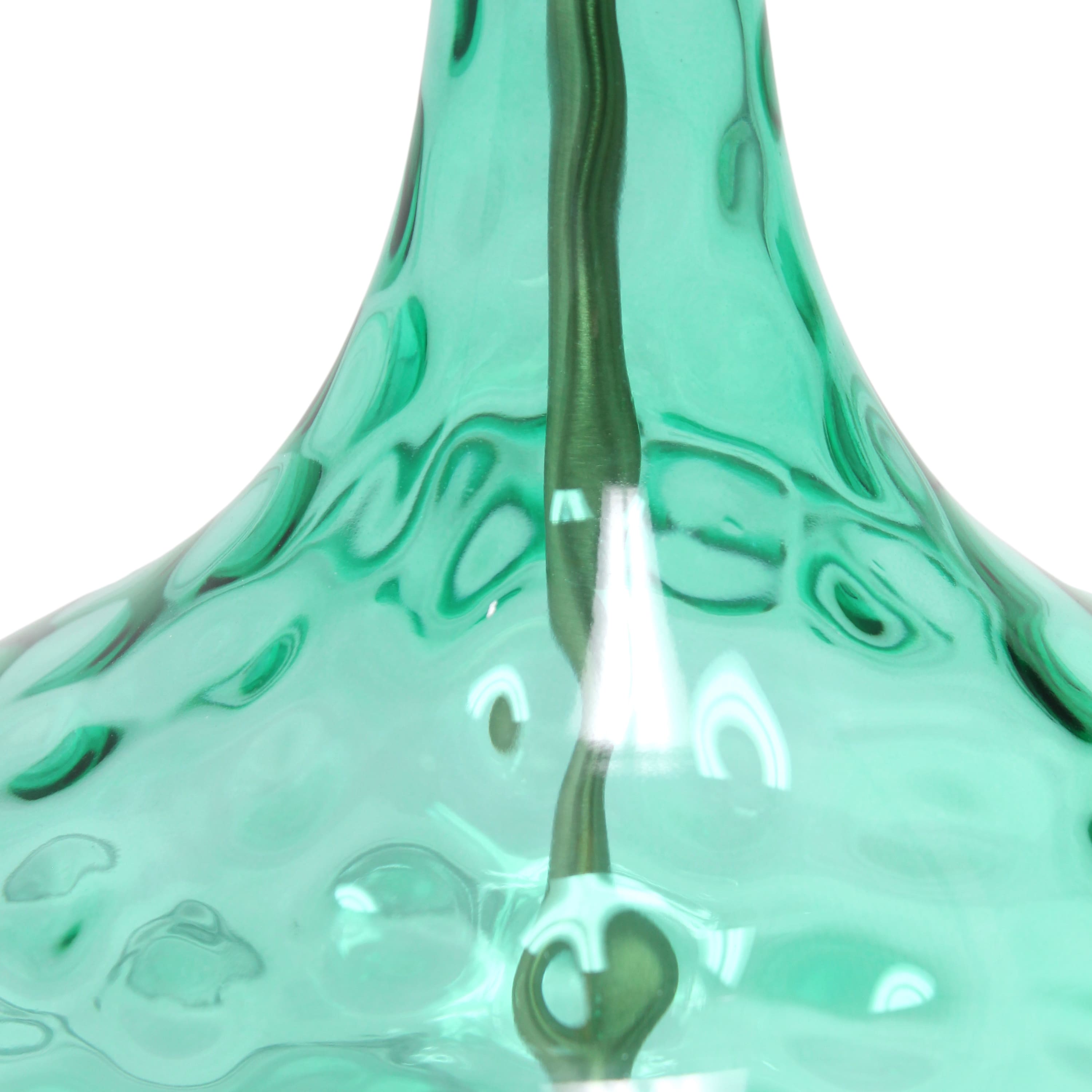 Lalia Home Classix 24&#x22; Seafoam Green Dimpled Glass Table Lamp