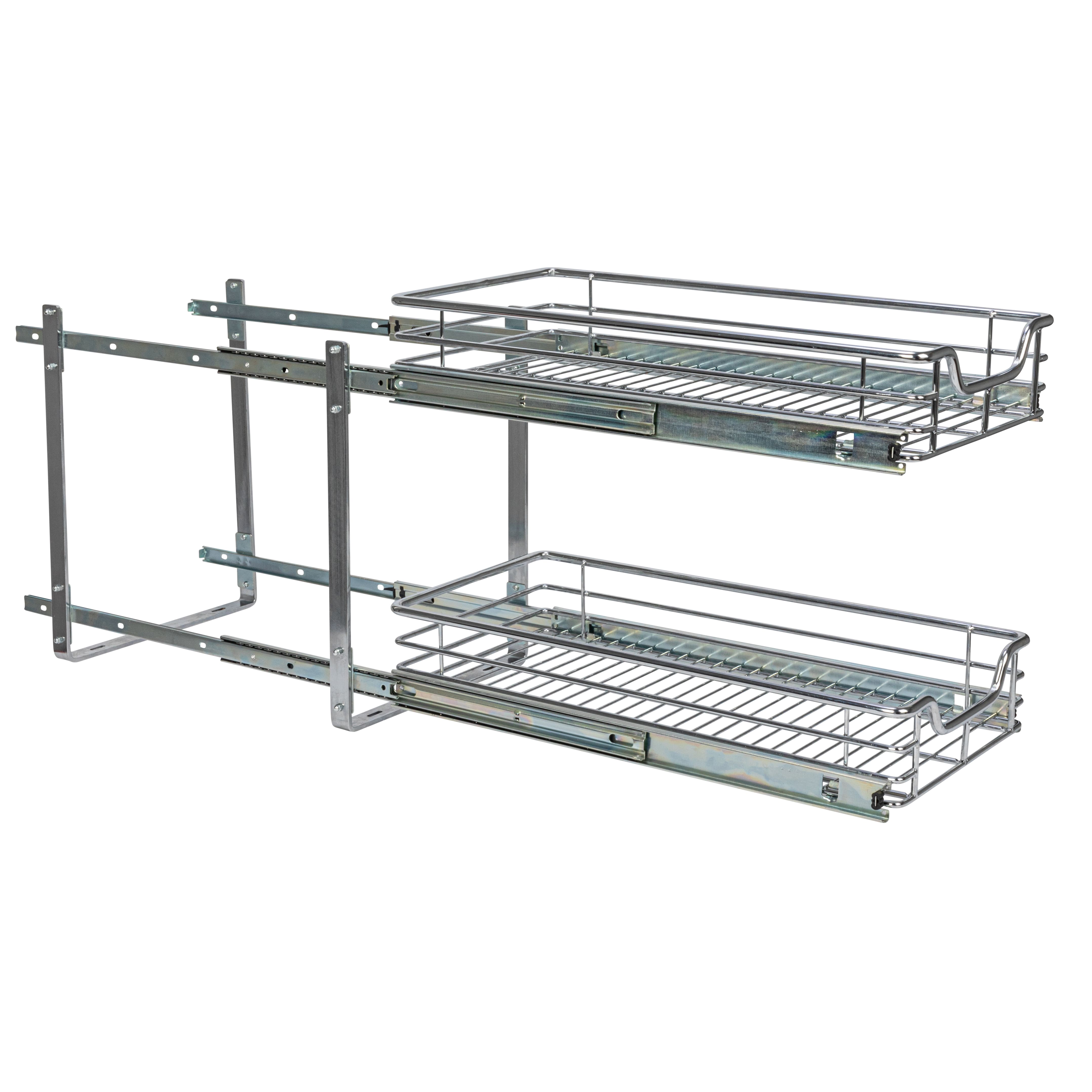 Household Essentials Glidez Chrome 2-Tier Cabinet Organizer