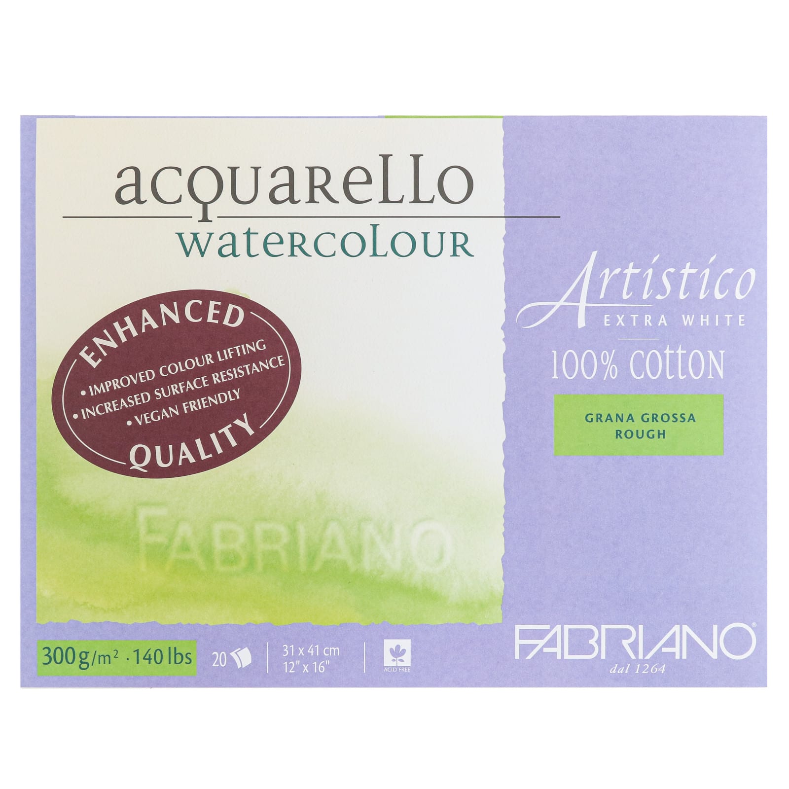 Fabriano® Artistico Extra White Rough Watercolor Block | Michaels