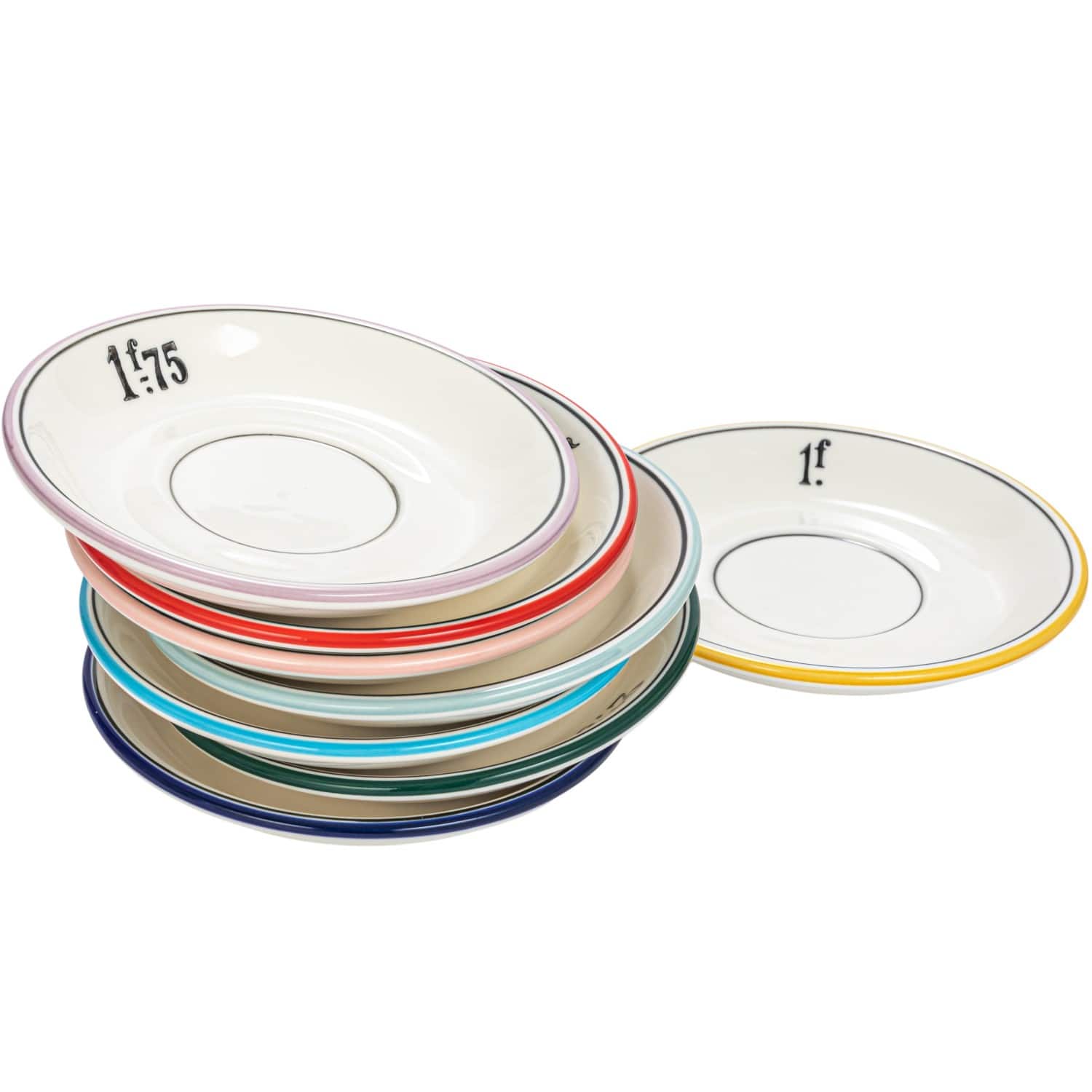 Hello Honey&#xAE; 6&#x22; Factorial Numbers Design Stoneware Plate Set