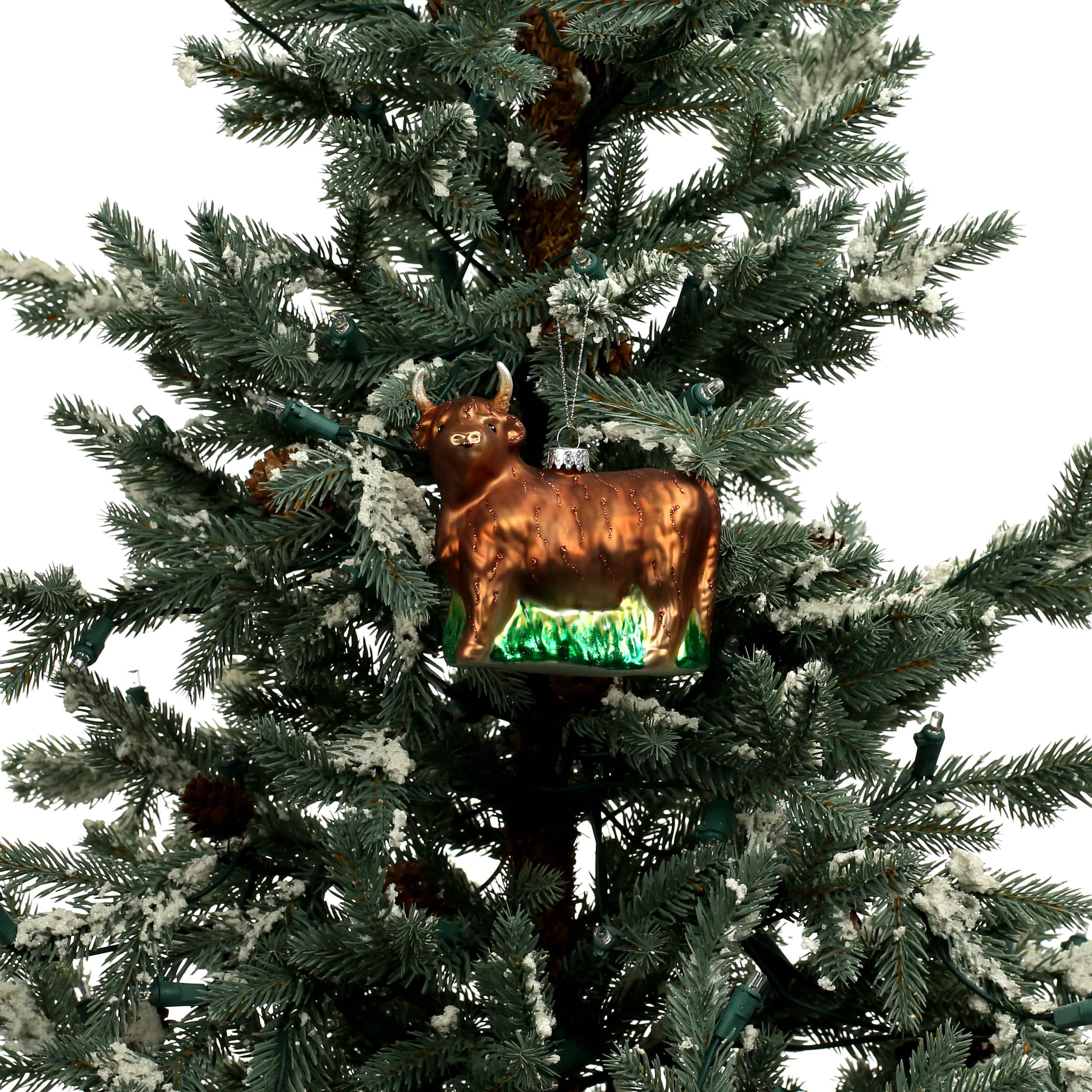 4.25&#x22; Brown Highland Cow Glass Ornament by Ashland&#xAE;