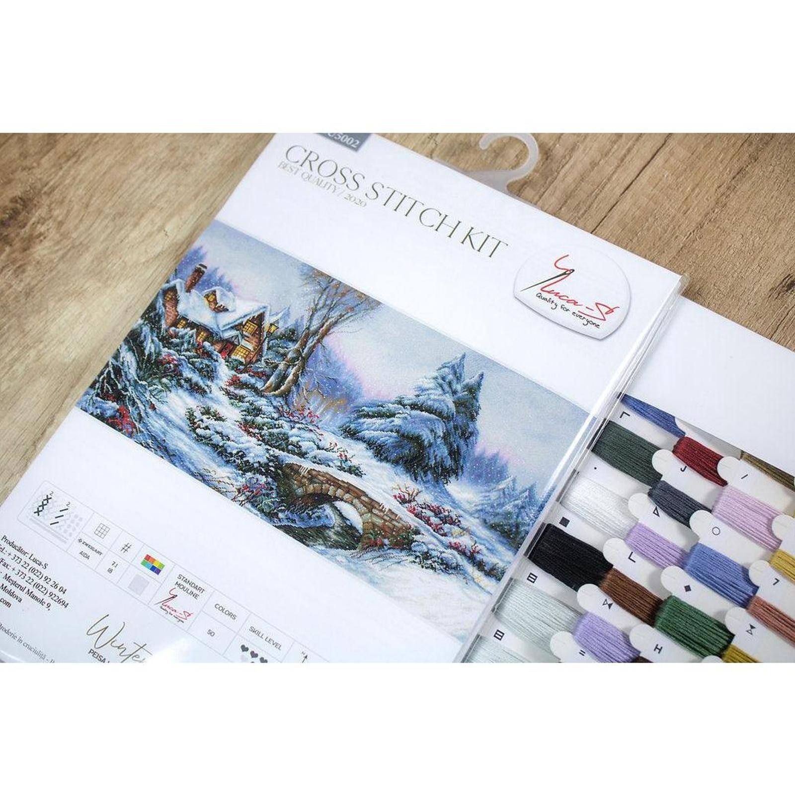 Luca-S Winter Landscape Counted Cross Stitch Kit