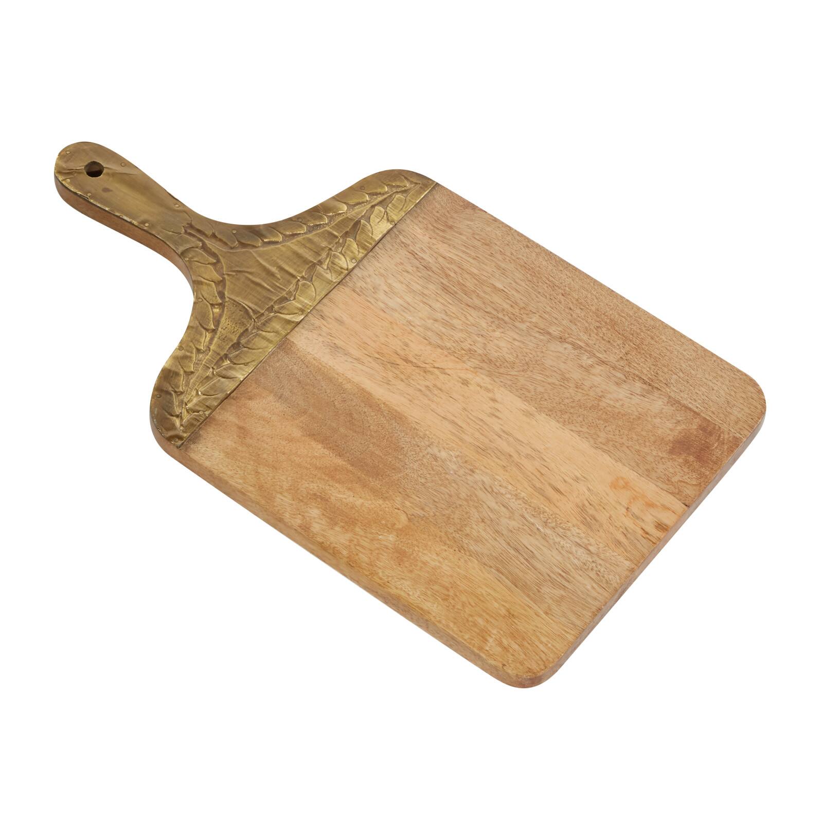 18&#x22; Brown Wood Natural Decorative Cutting Board