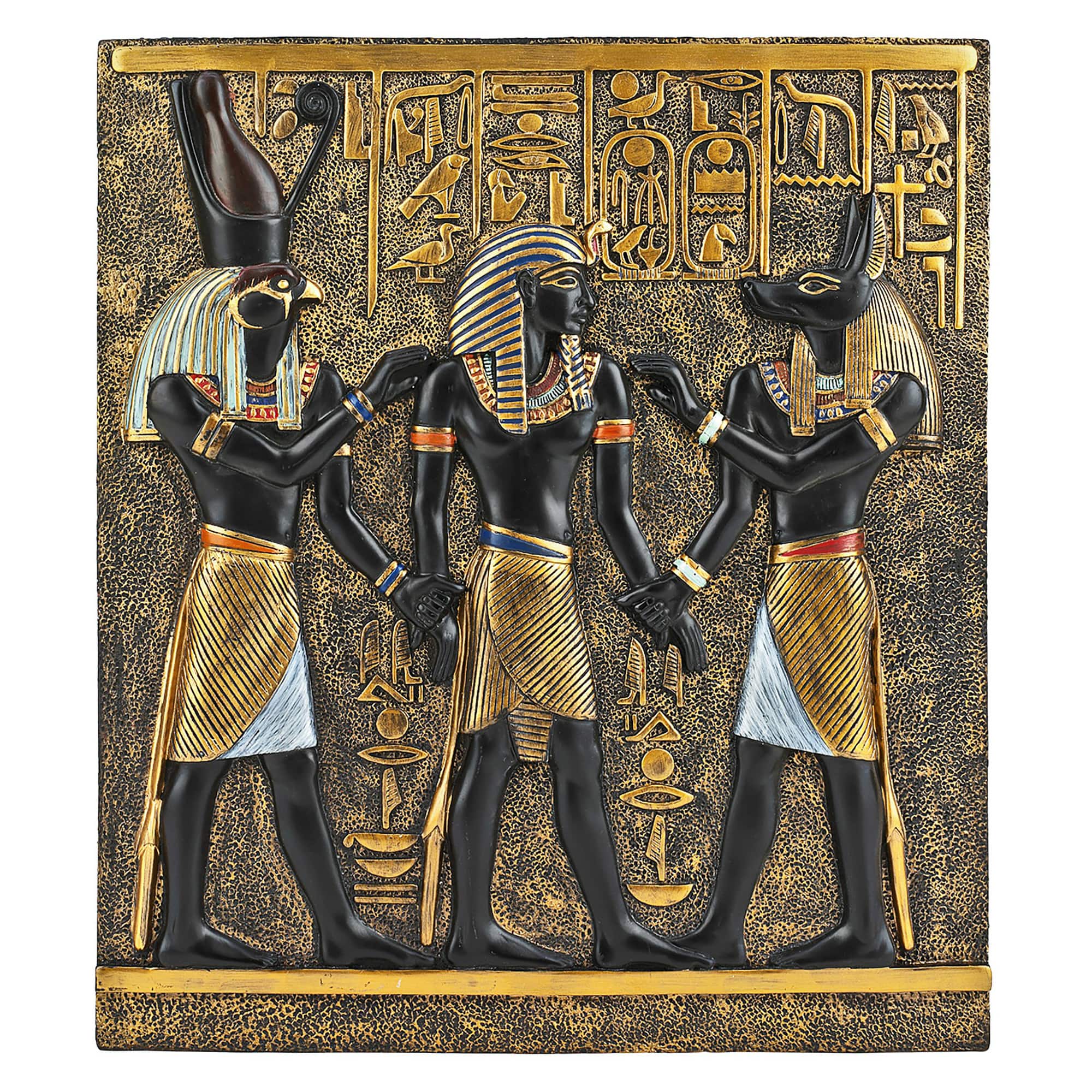 Design Toscano 11&#x22; Rameses I Between Horus &#x26; Anubis Egyptian Wall Frieze