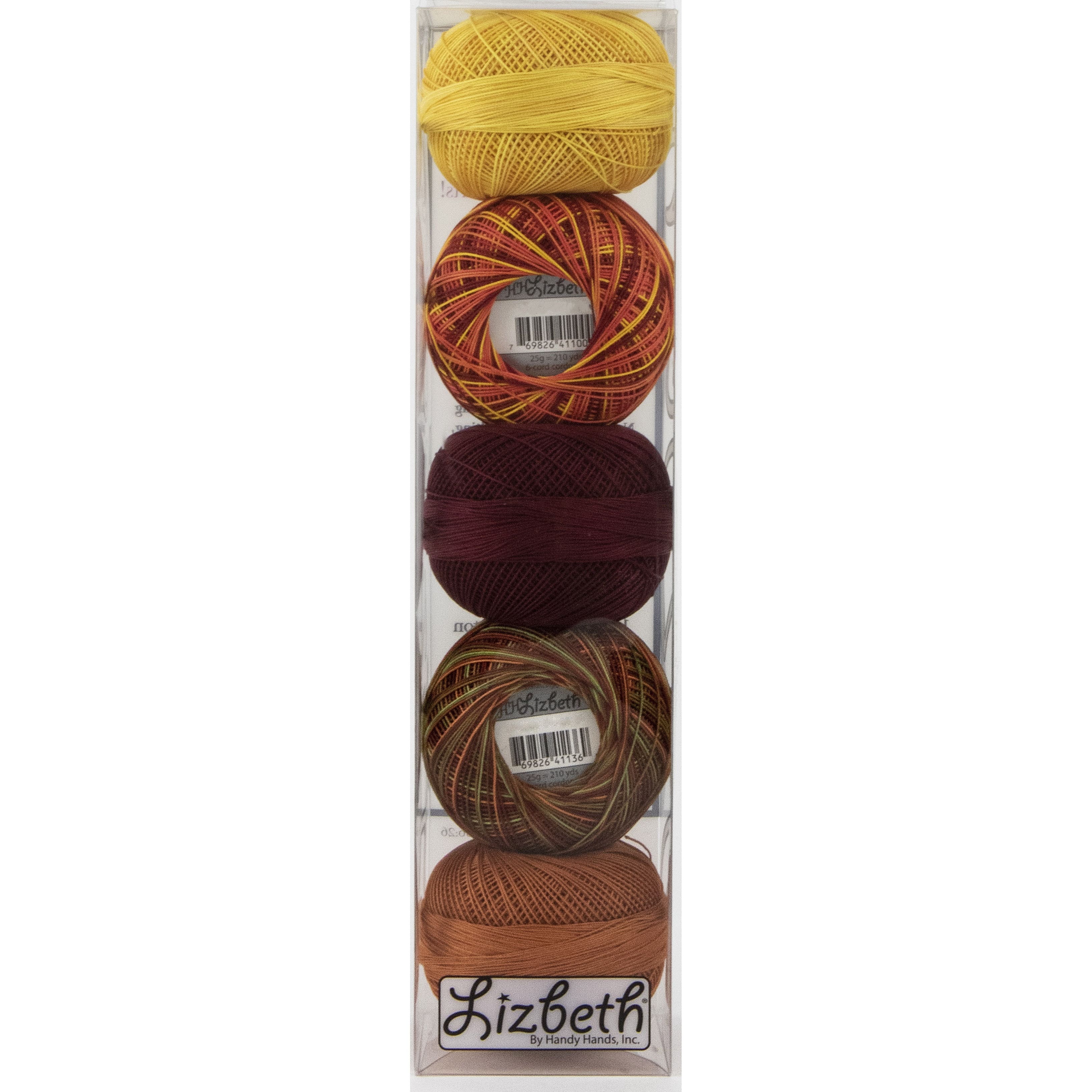 Handy Hands Lizbeth Fall Cordonnet Cotton Thread Pack, Size 10