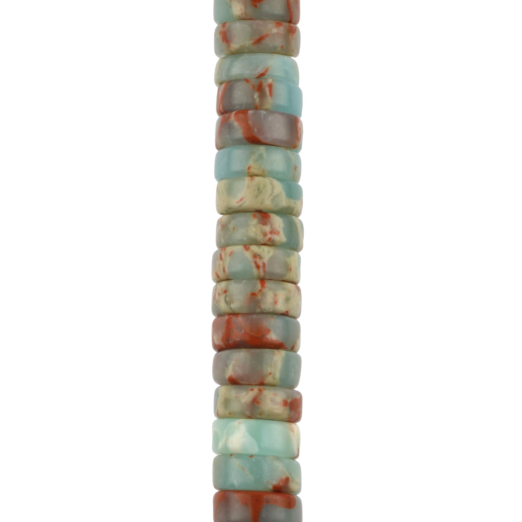 Blue &#x26; Brown Serpentinite Jasper Heishi Beads by Bead Landing&#x2122;