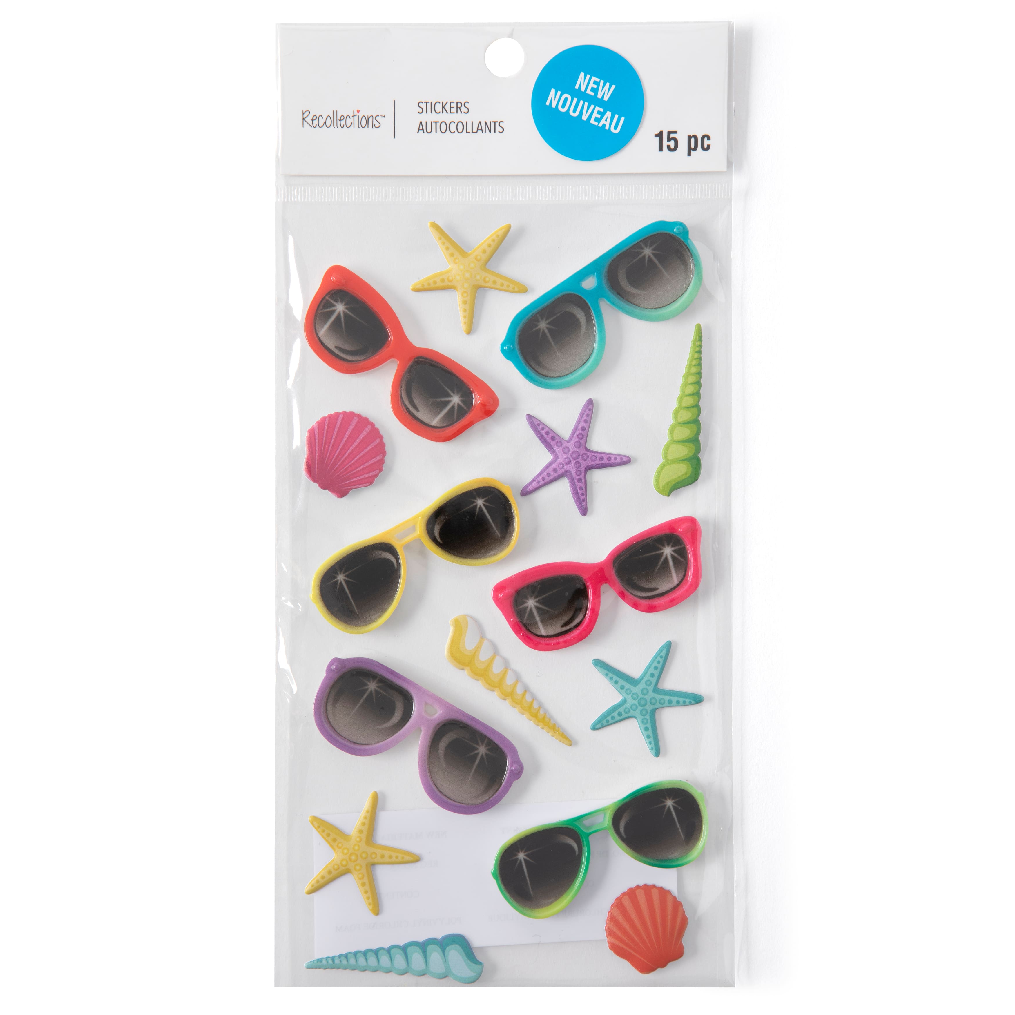 12 Pack: Sunglass Dimensional Stickers by Recollections™
