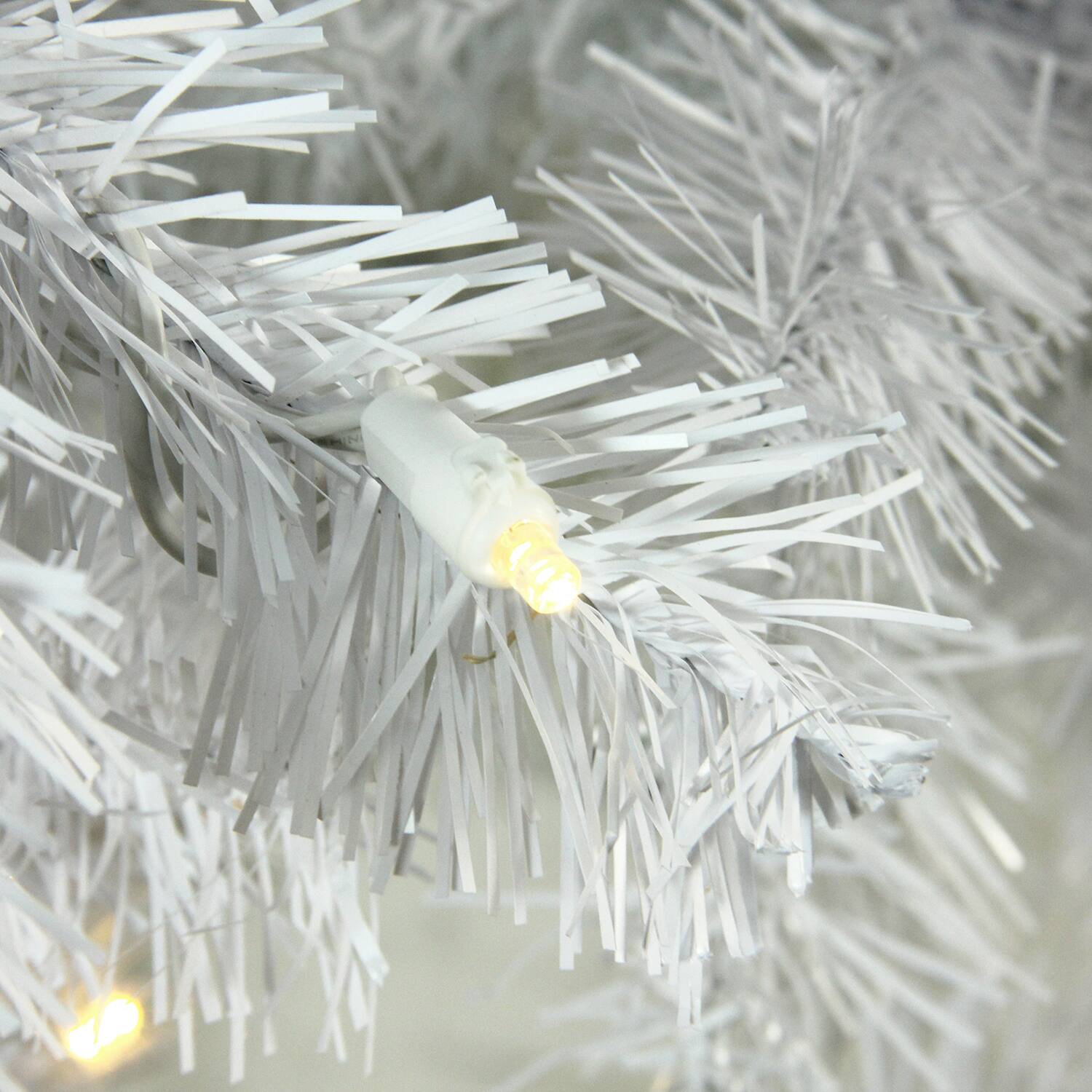 7.5ft. Pre-Lit White Pine Artificial Christmas Tree, Warm White LED Lights
