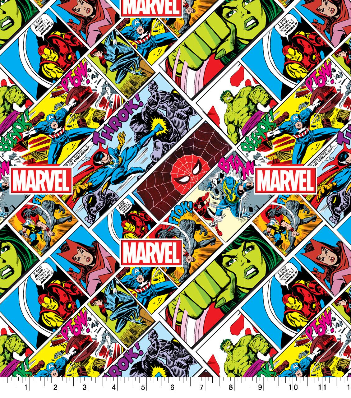 Marvel® Retro Comics Cotton Fabric